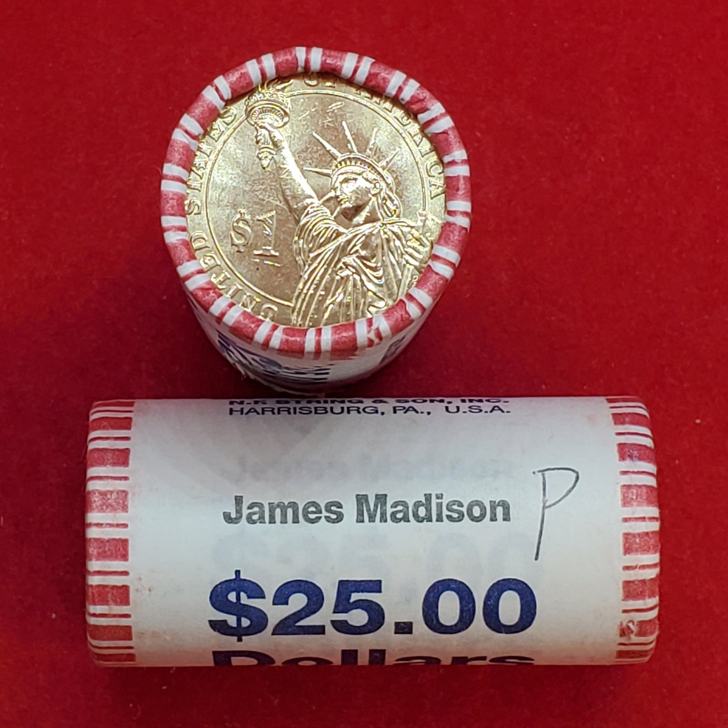 2007 P James Madison Presidential Dollar Roll of 25 Coins Uncirculated Unopened