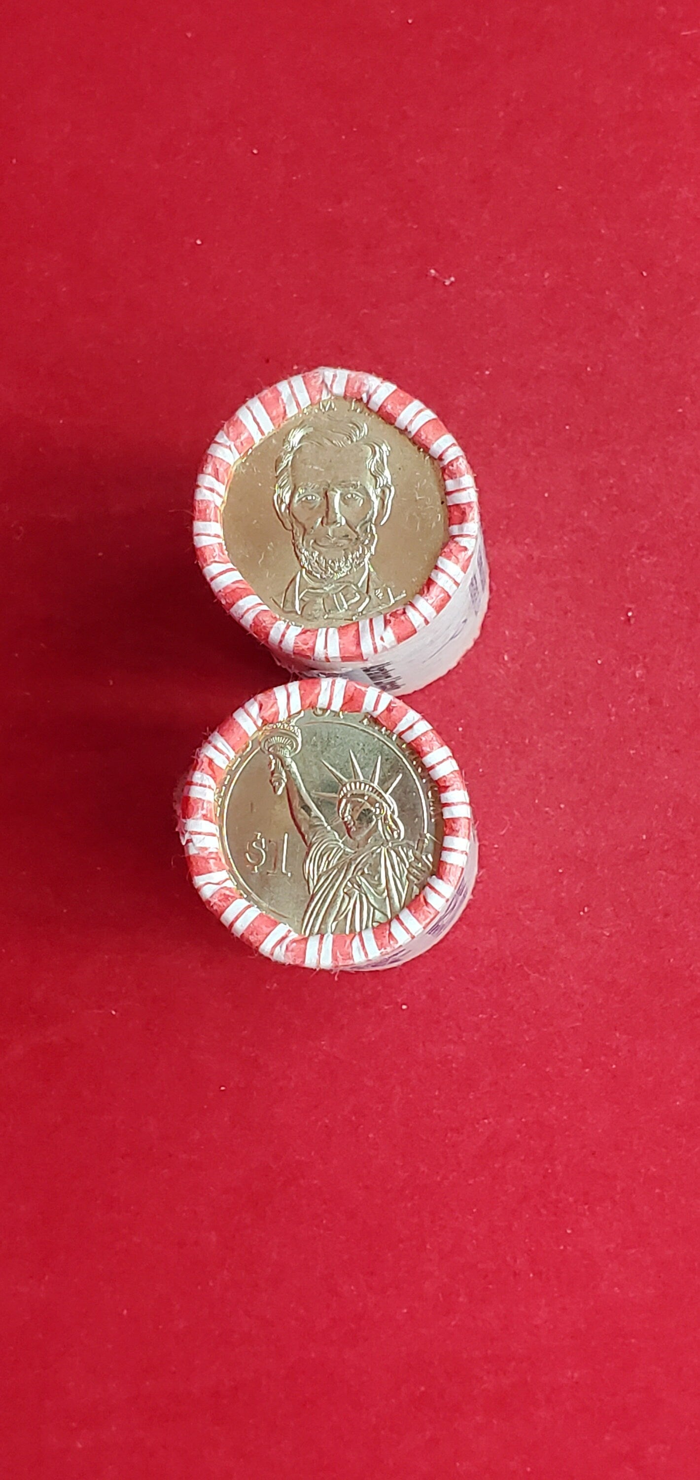 2010 P Abraham Lincoln Presidential Dollar Roll of 25 Coins Uncirculated Unopened