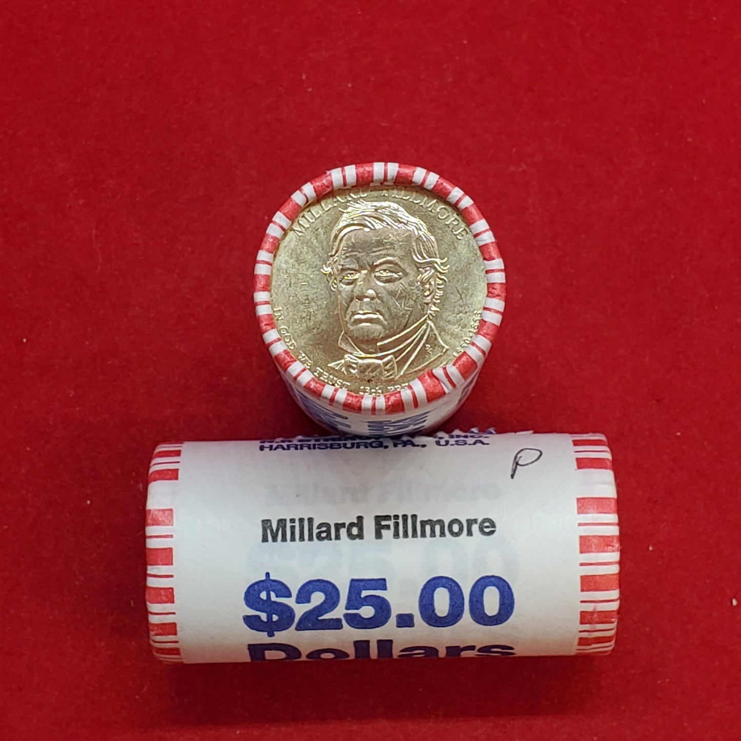 2010 P Millard Fillmore Presidential Dollar Roll of 25 Coins Uncirculated Unopened