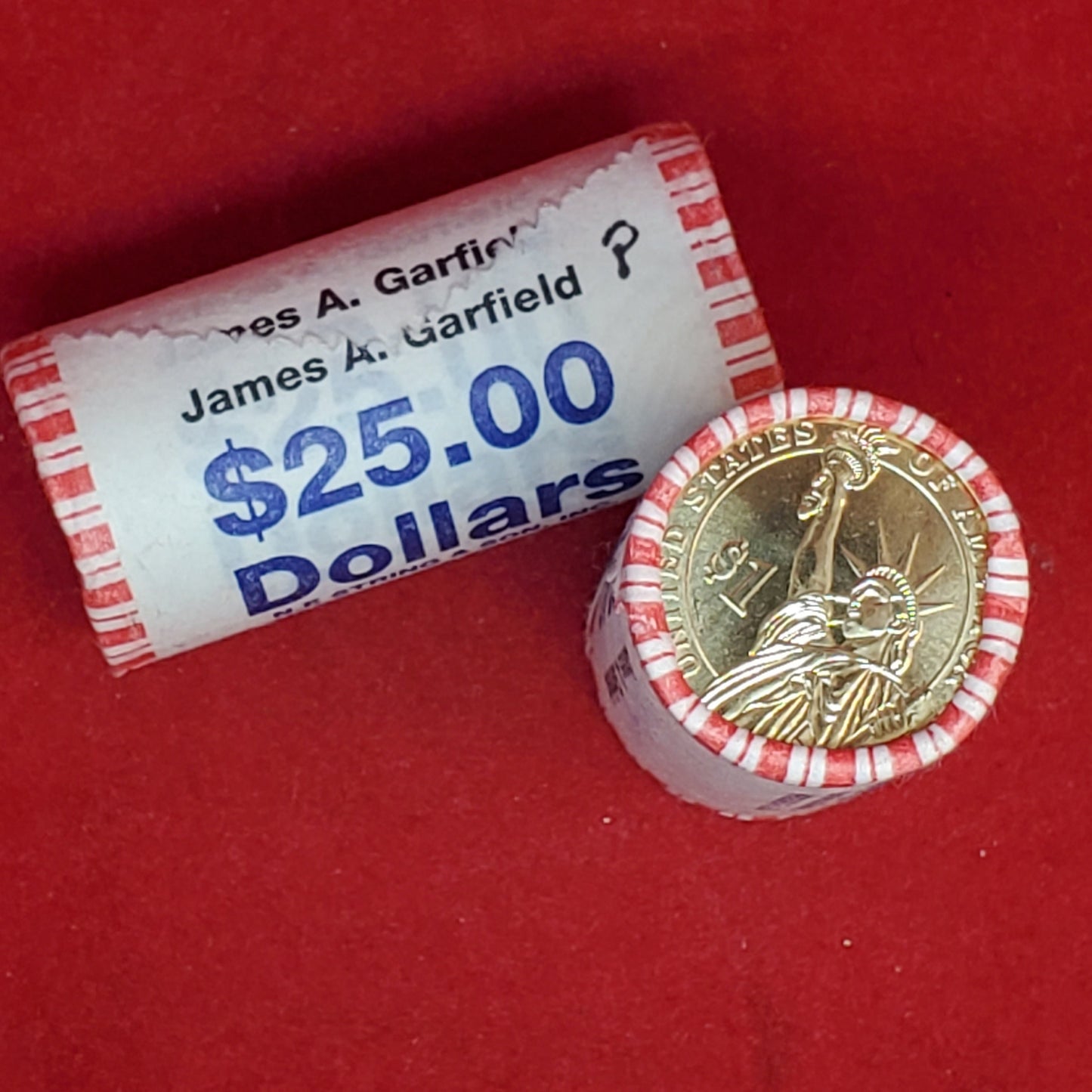 2011 P James Garfield Presidential Dollar Roll of 25 Coins Uncirculated Unopened