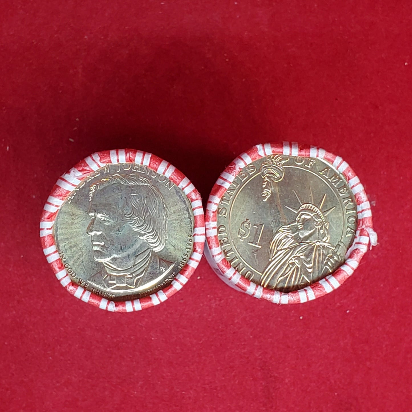 2011 D Andrew Johnson Presidential Dollar Roll of 25 Coins Uncirculated Unopened
