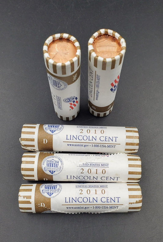 1 Unopened 2010 D 1C Lincoln Shield Cent Penny Roll BU in Original US Mint Wrap