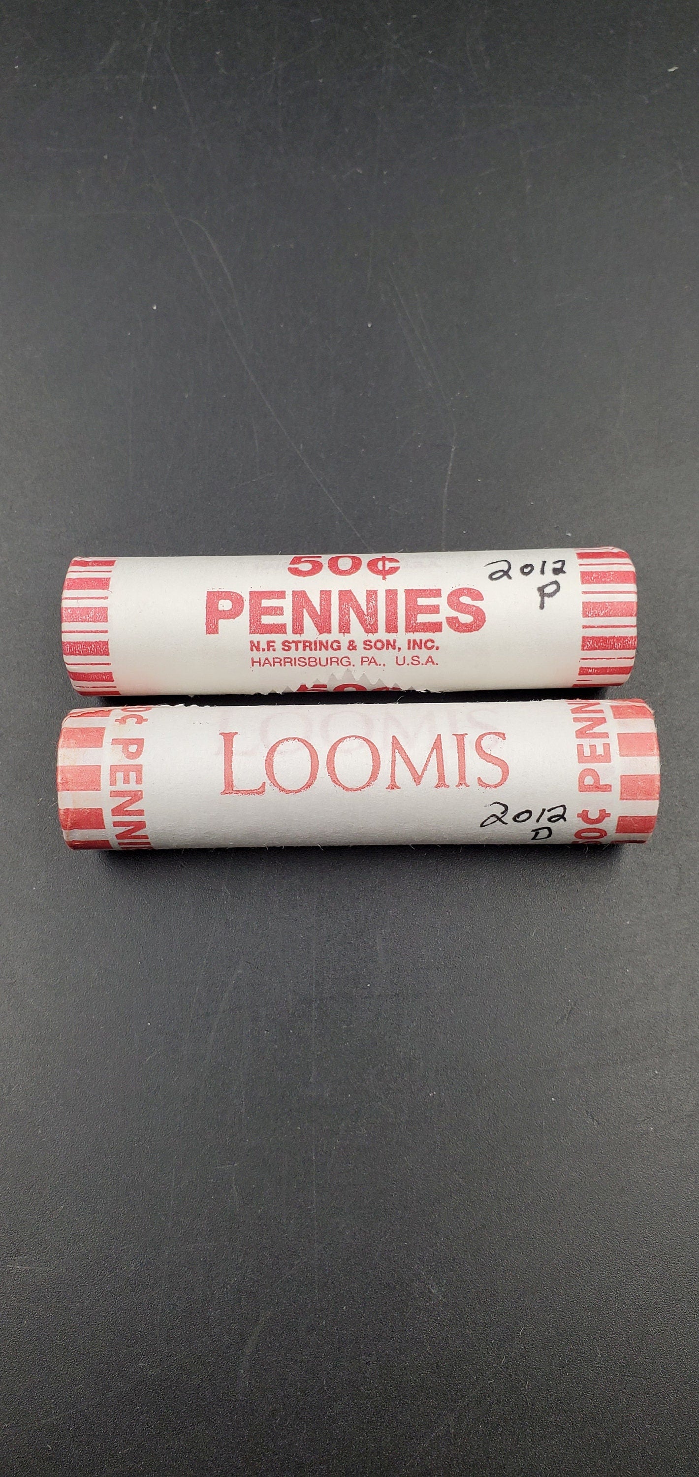 2 Rolls 2012 P and D Lincoln Shield Cent Rolls in Original Bank Wrap Uncirculated