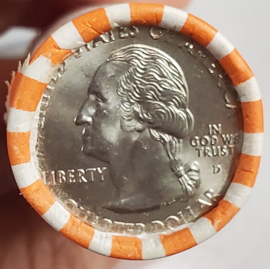 1 Unopened Bank Uncirculated Roll 2002 D Louisiana Statehood Quarters OBW 40 coins