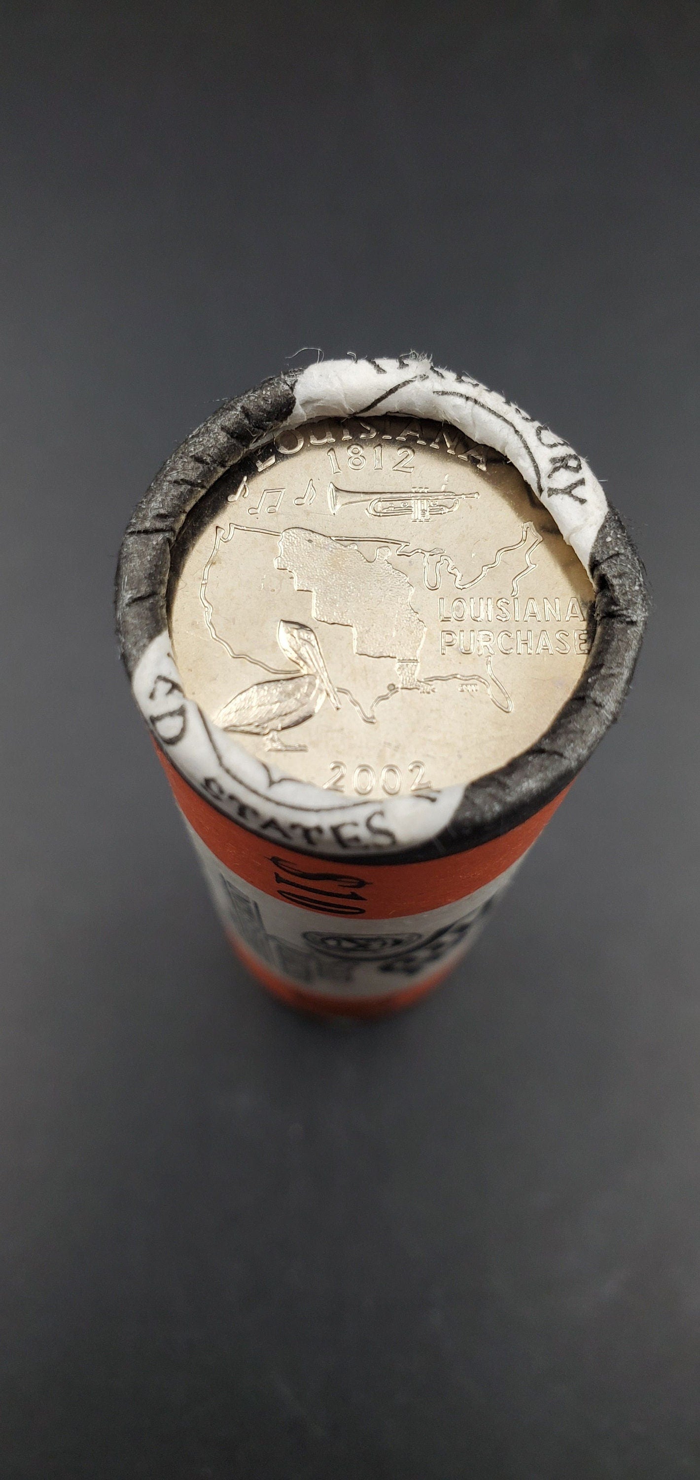 1 Unopened US Mint WRAPPED Uncirculated Roll 2002 D Louisiana Statehood Quarters OBW 40 coins