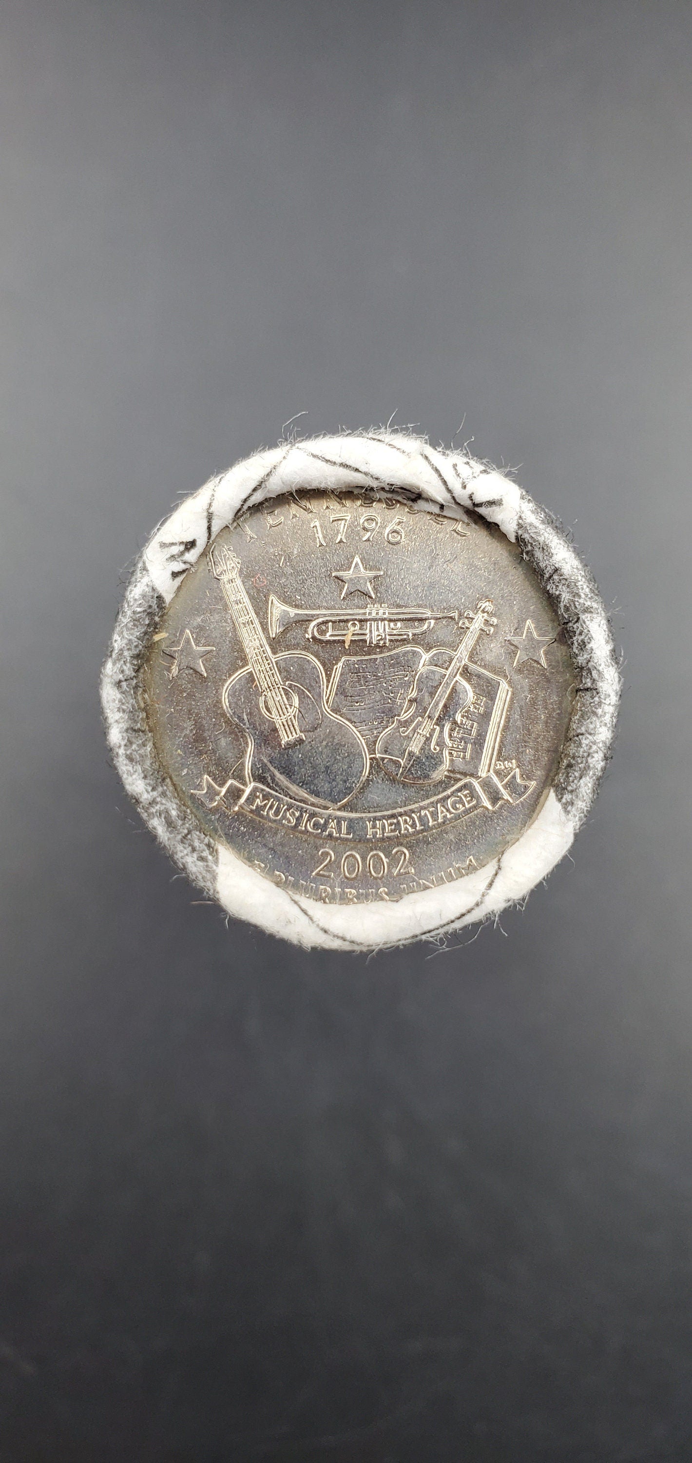 1 Unopened US Mint WRAPPER Uncirculated Roll 2002 D Tennessee Statehood Quarters OBW 40 coins