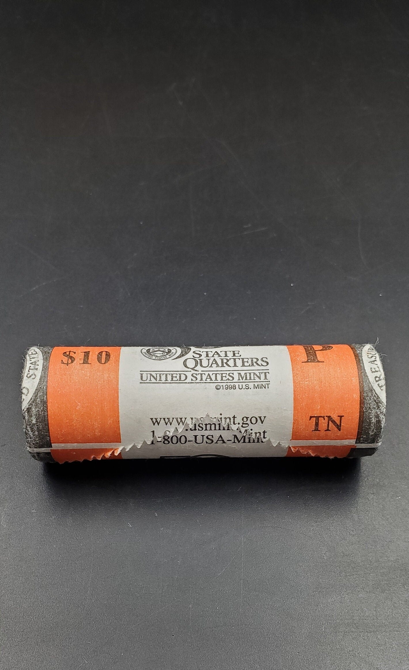 1 Unopened US Mint WRAPPER Uncirculated Roll 2002 P Tennessee Statehood Quarters OBW 40 coins