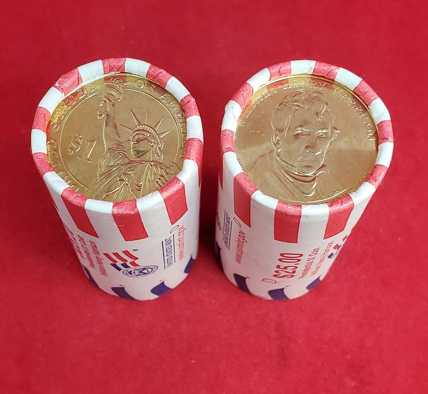 2009 D William H. Harrison Presidential Dollar US Mint Roll of 25 Coins Uncirculated Unopened