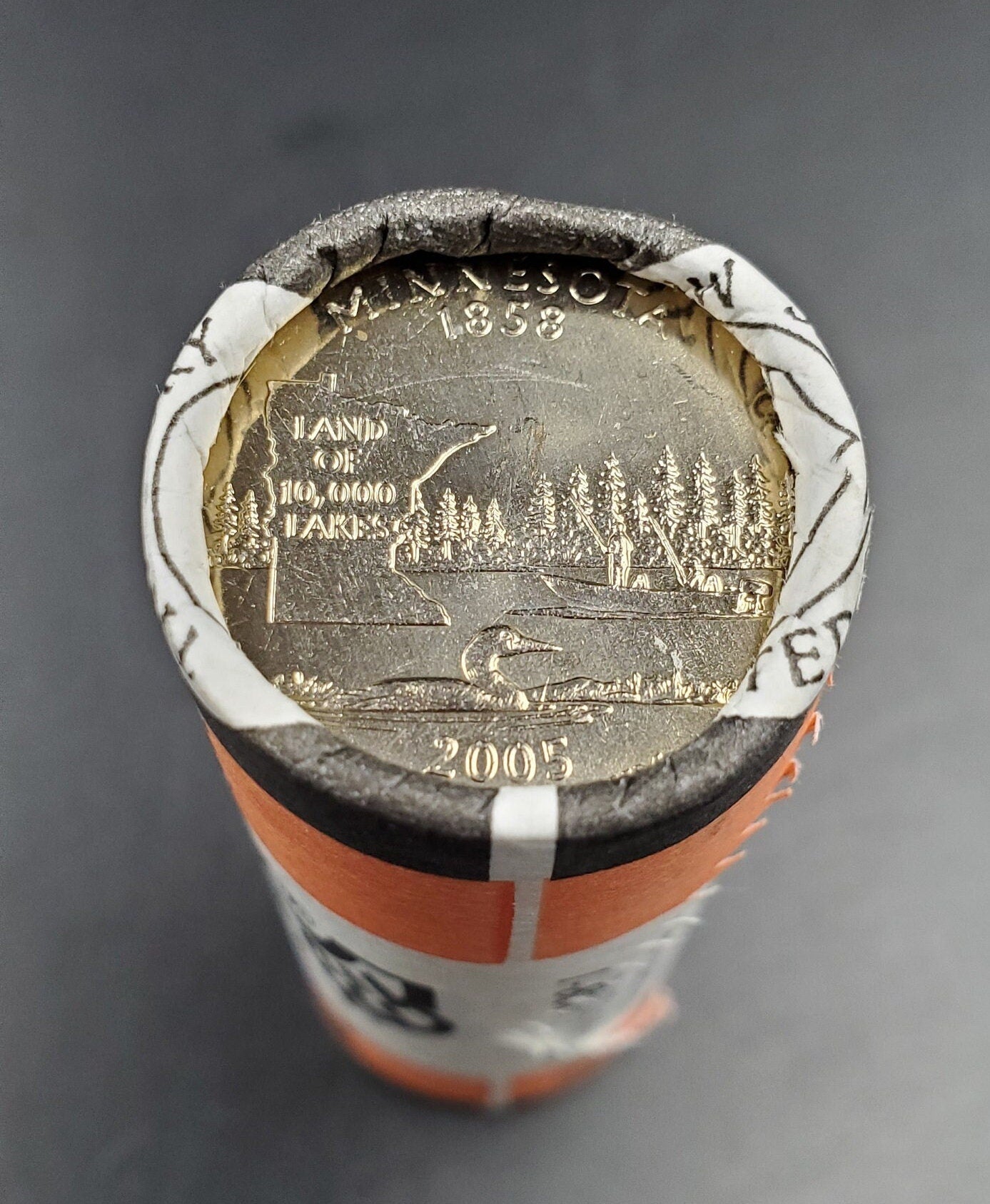 1 Unopened US Mint Uncirculated Roll 2005 D Minnesota Statehood Quarters OBW 40 coins (Tail or Head)