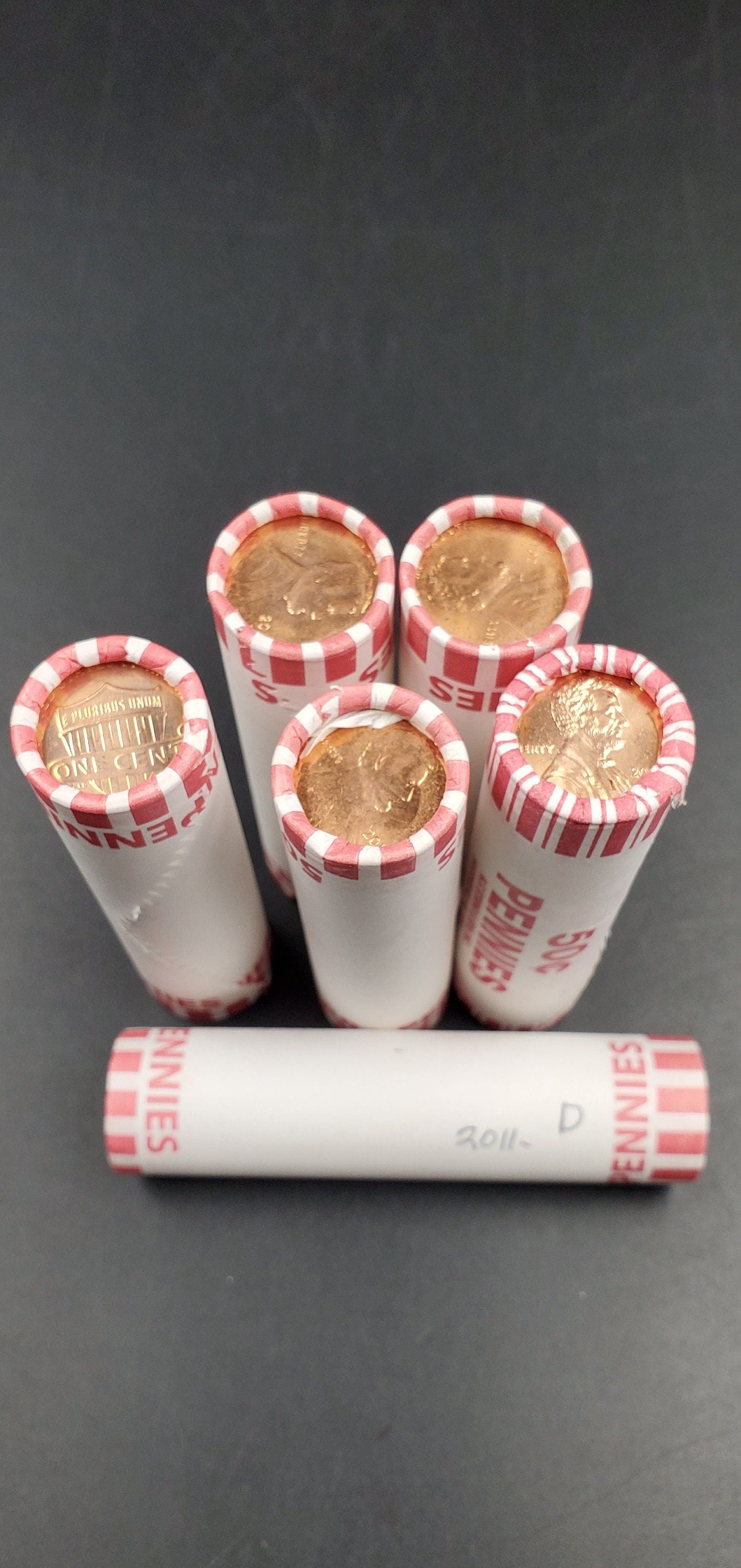 1 Unopened 2011 D Lincoln Shield Cent Penny BU Roll in Bank Wrap Uncirculated 50 Coins
