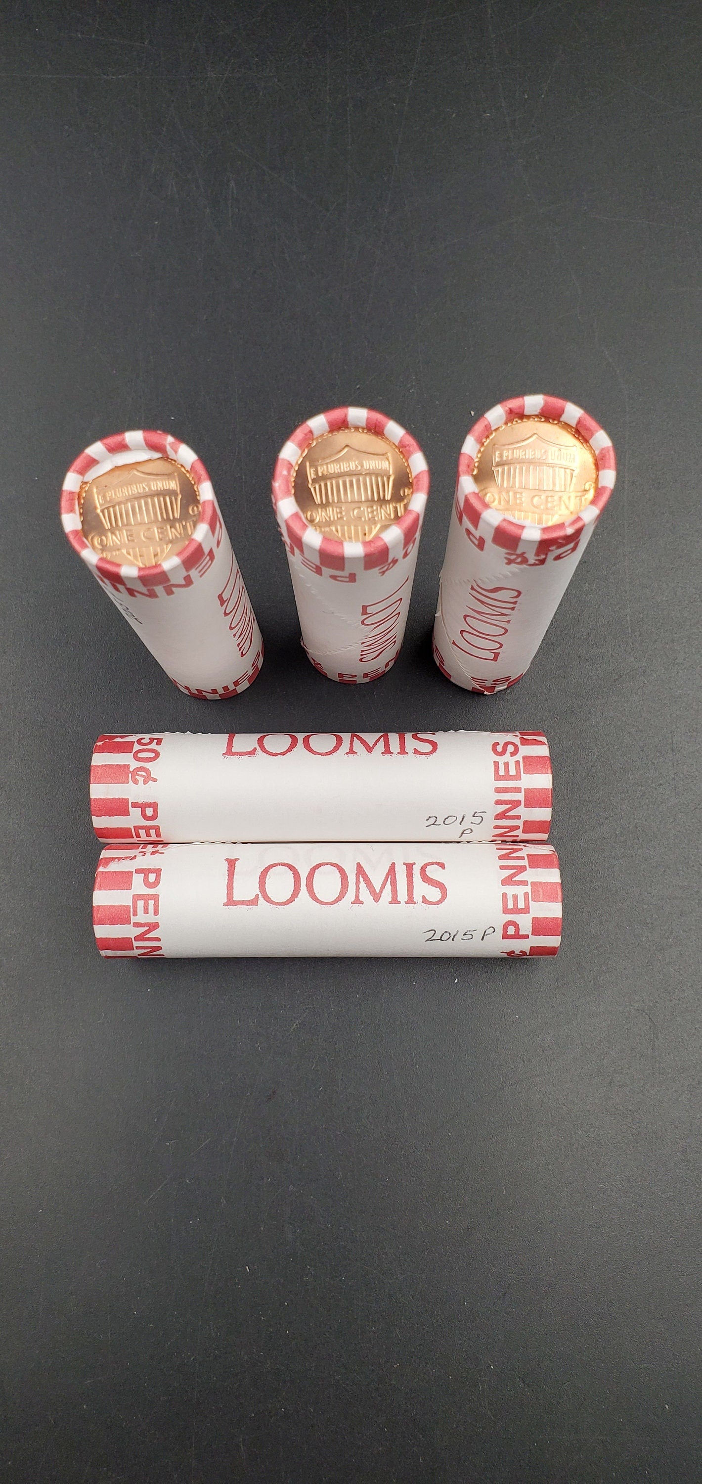 1 Unopened 2015 P Lincoln Shield Cent Penny BU Roll in Bank Wrap Uncirculated 50 Coins