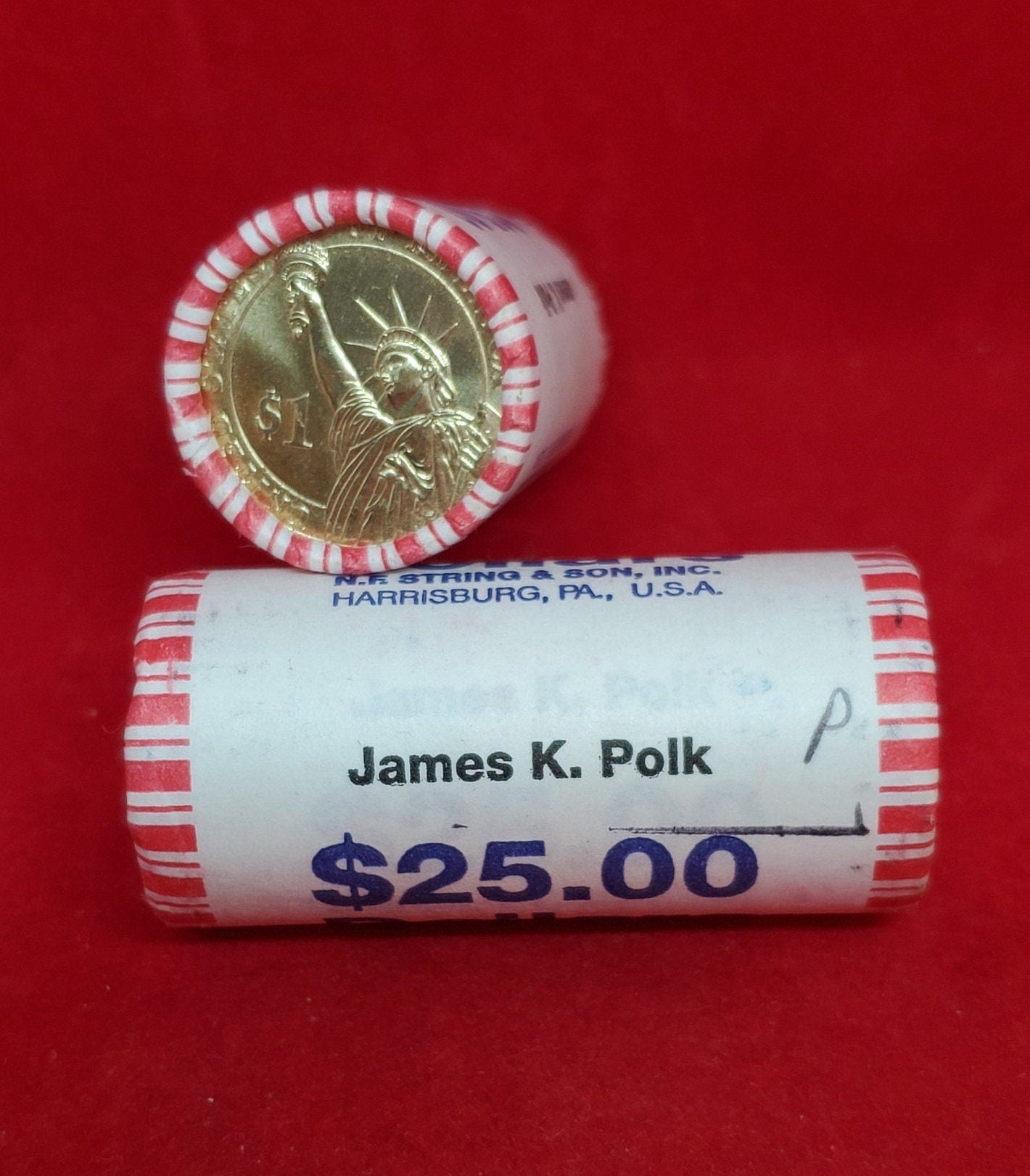 2009 P James K Polk Presidential Dollar Roll of 25 Coins Uncirculated Unopened