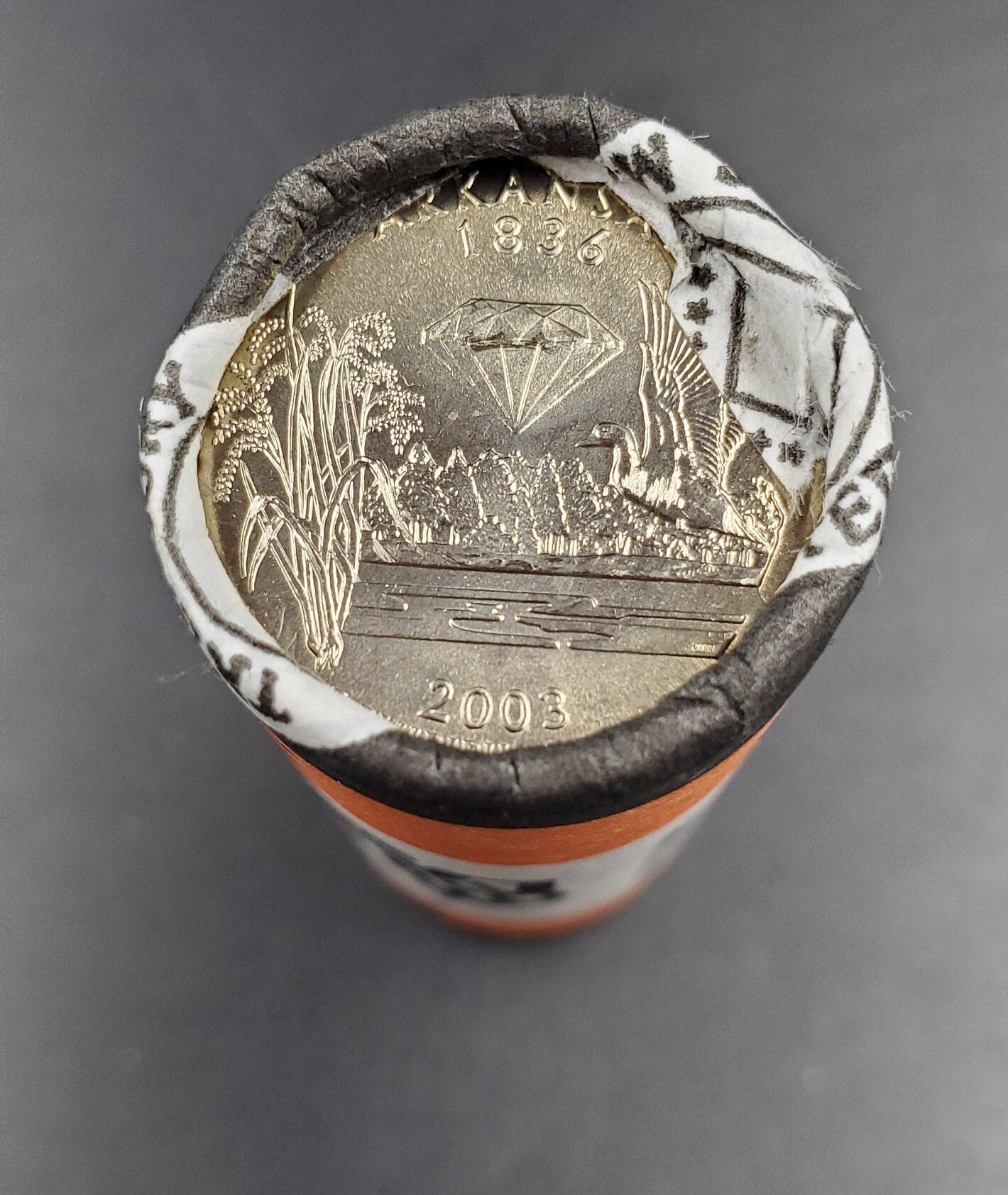 1 Unopened US Mint Uncirculated Roll 2003 P Arkansas Statehood Quarters OBW 40 coins