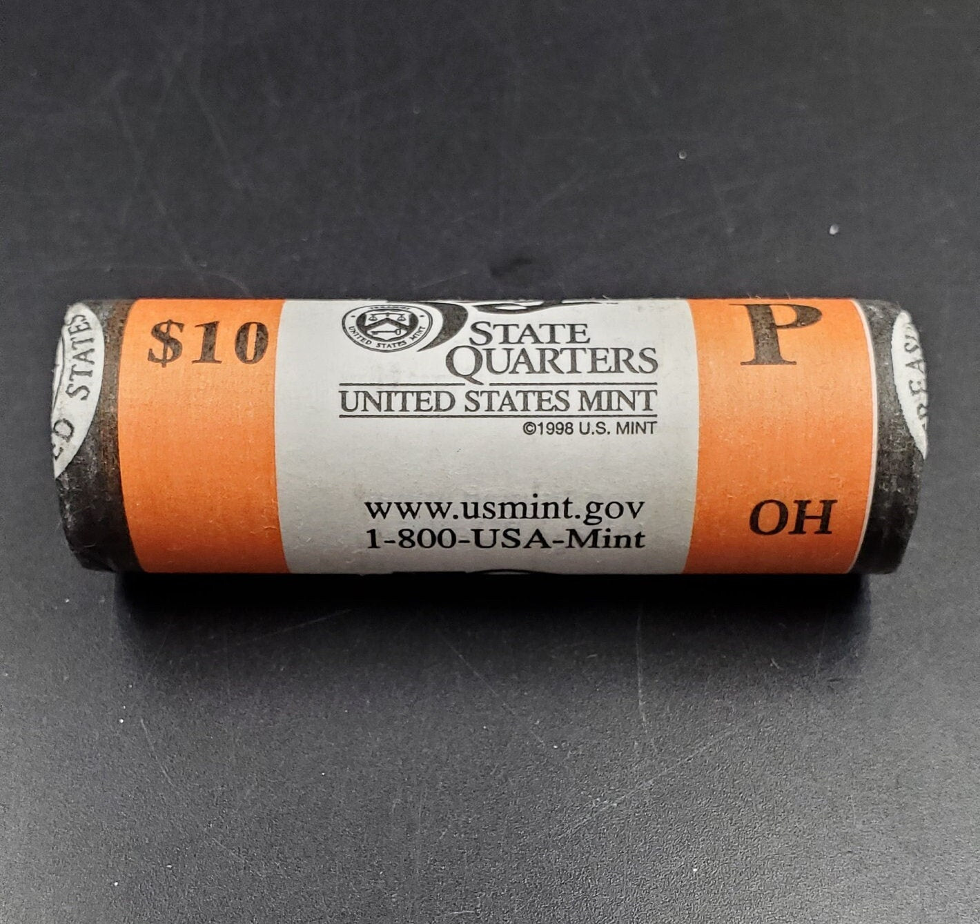 1 Unopened US Mint Wrapped Uncirculated Roll 2002 P Ohio Statehood Quarters OBW