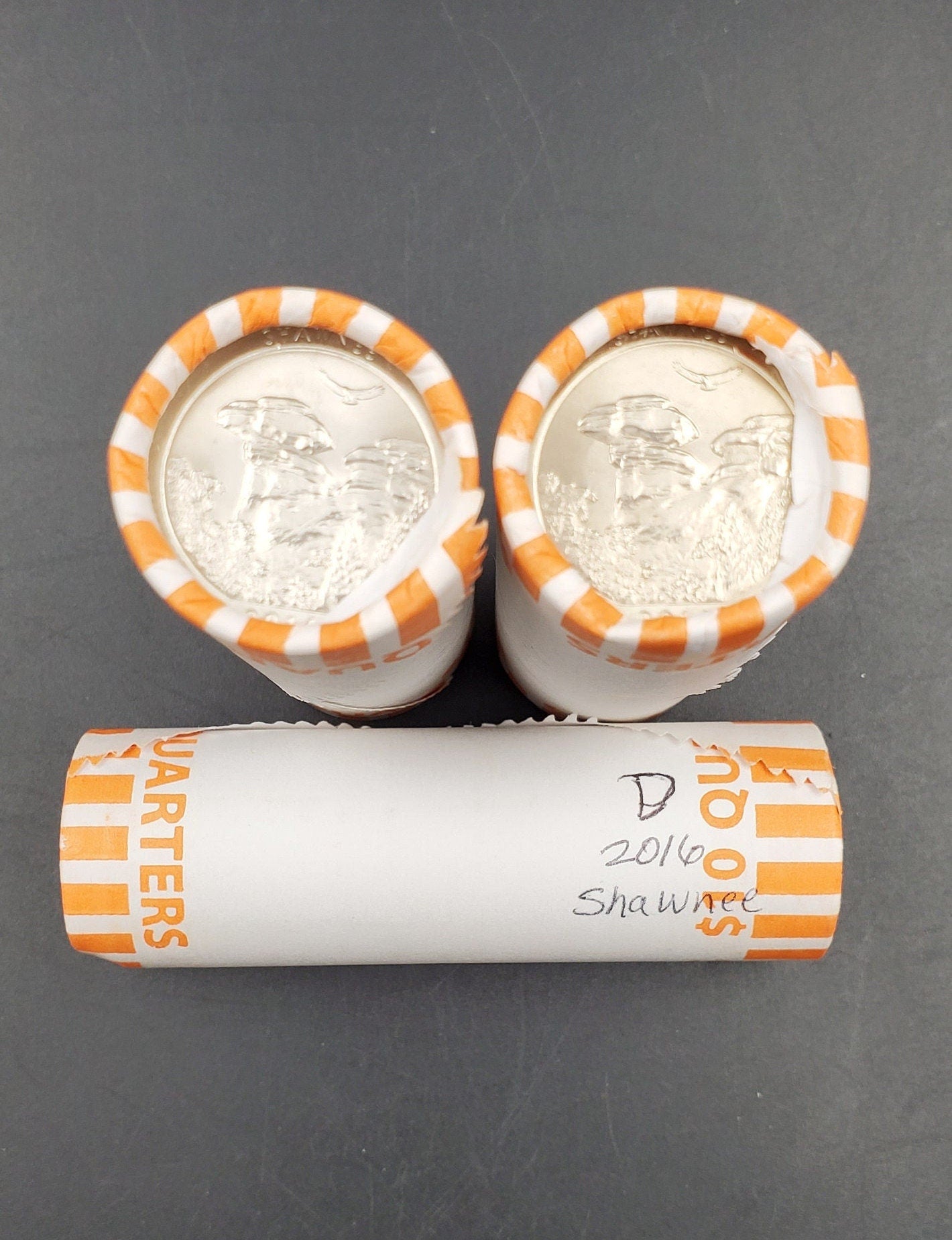 1 Unopened Bank Uncirculated Roll 2016 D Shawnee (IL) " America the Beautiful " Quarters OBW