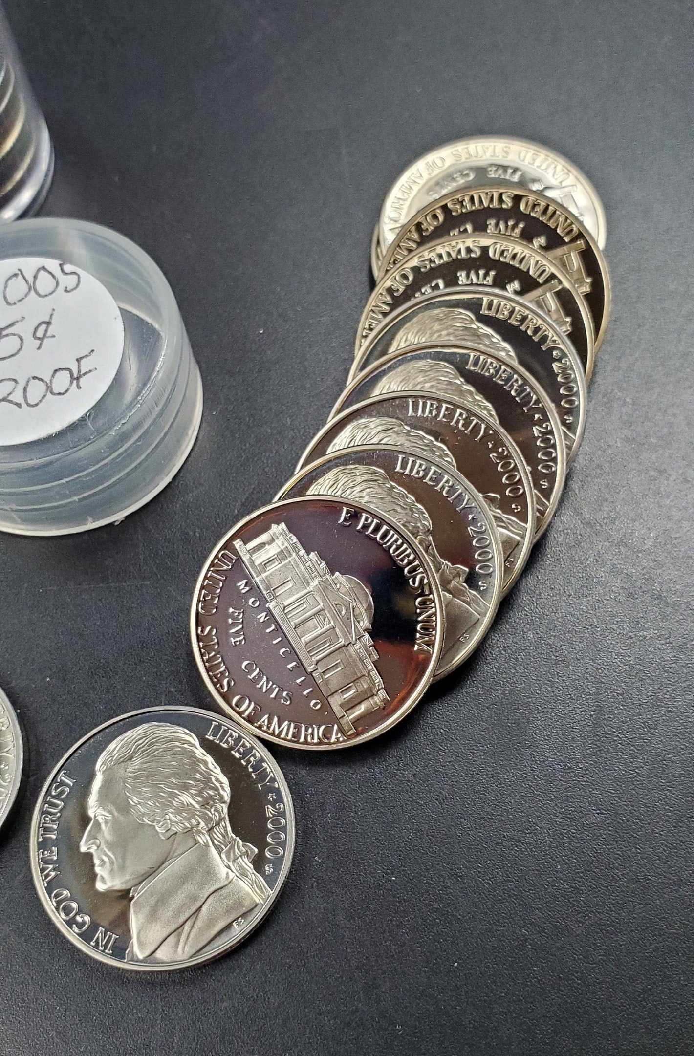 2000 S Proof Jefferson Nickel Roll 40 Coins Uncirculated