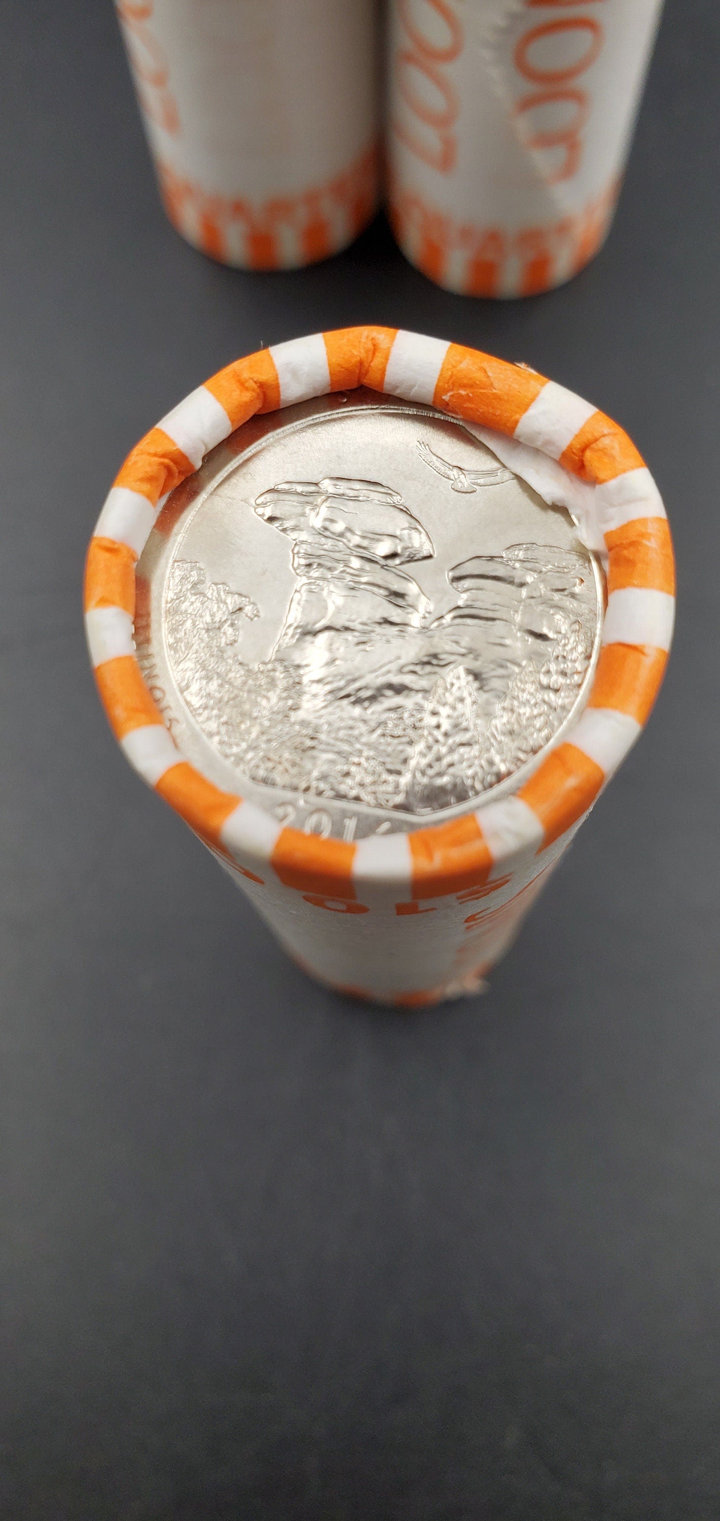 1 Unopened Bank Uncirculated Roll 2016 P Shawnee (IL) " America the Beautiful " Quarters OBW