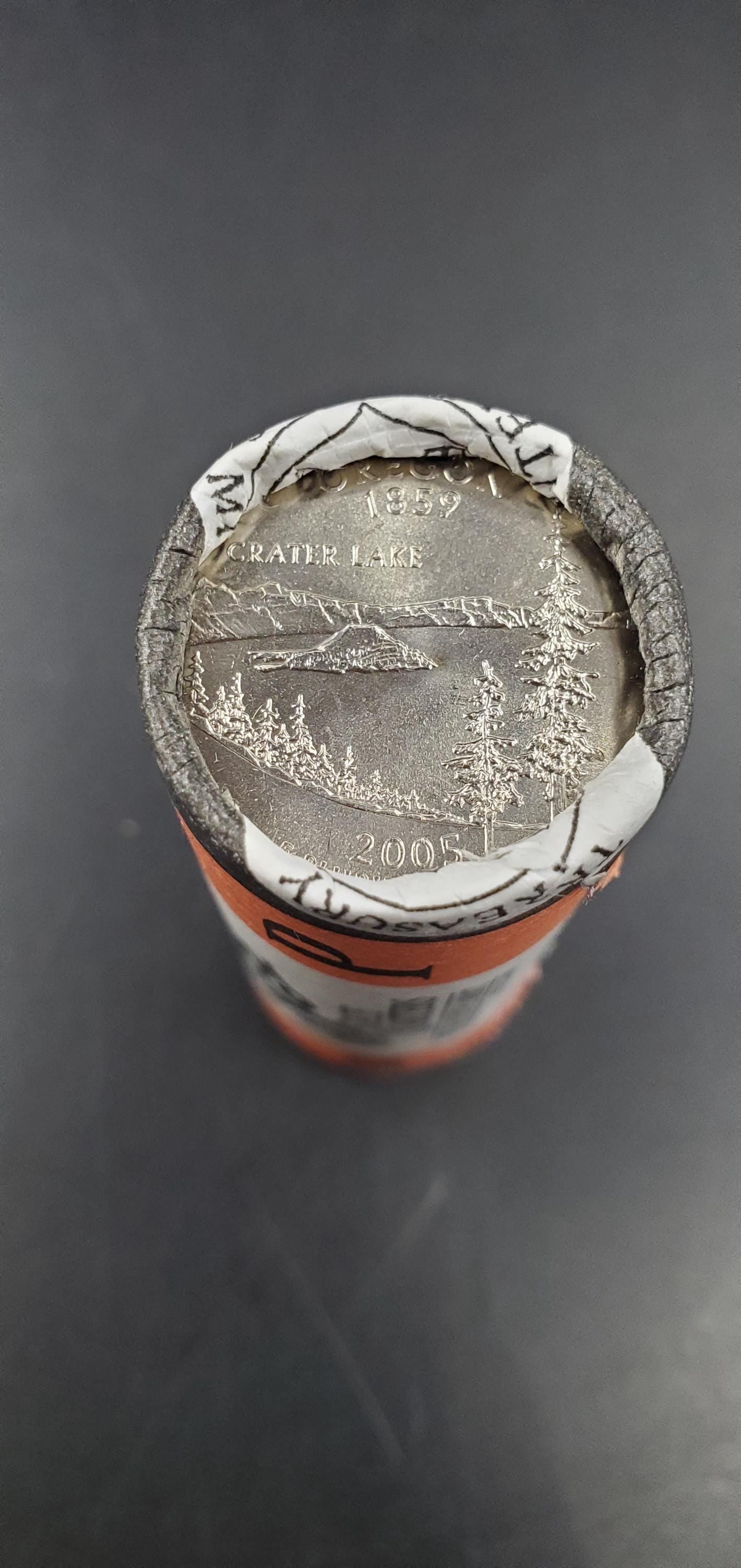 1 Unopened US Mint Uncirculated Roll 2005 P Oregon Statehood Quarters OBW 40 coins