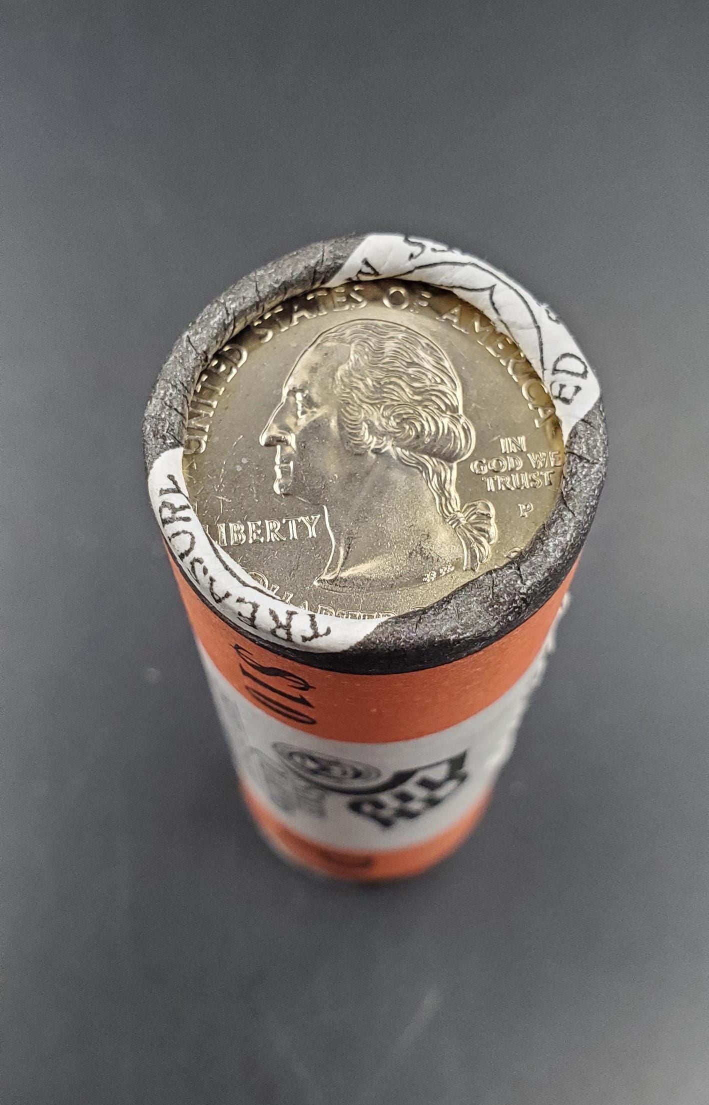 1 Unopened US Mint Uncirculated Roll 2005 P Oregon Statehood Quarters OBW 40 coins