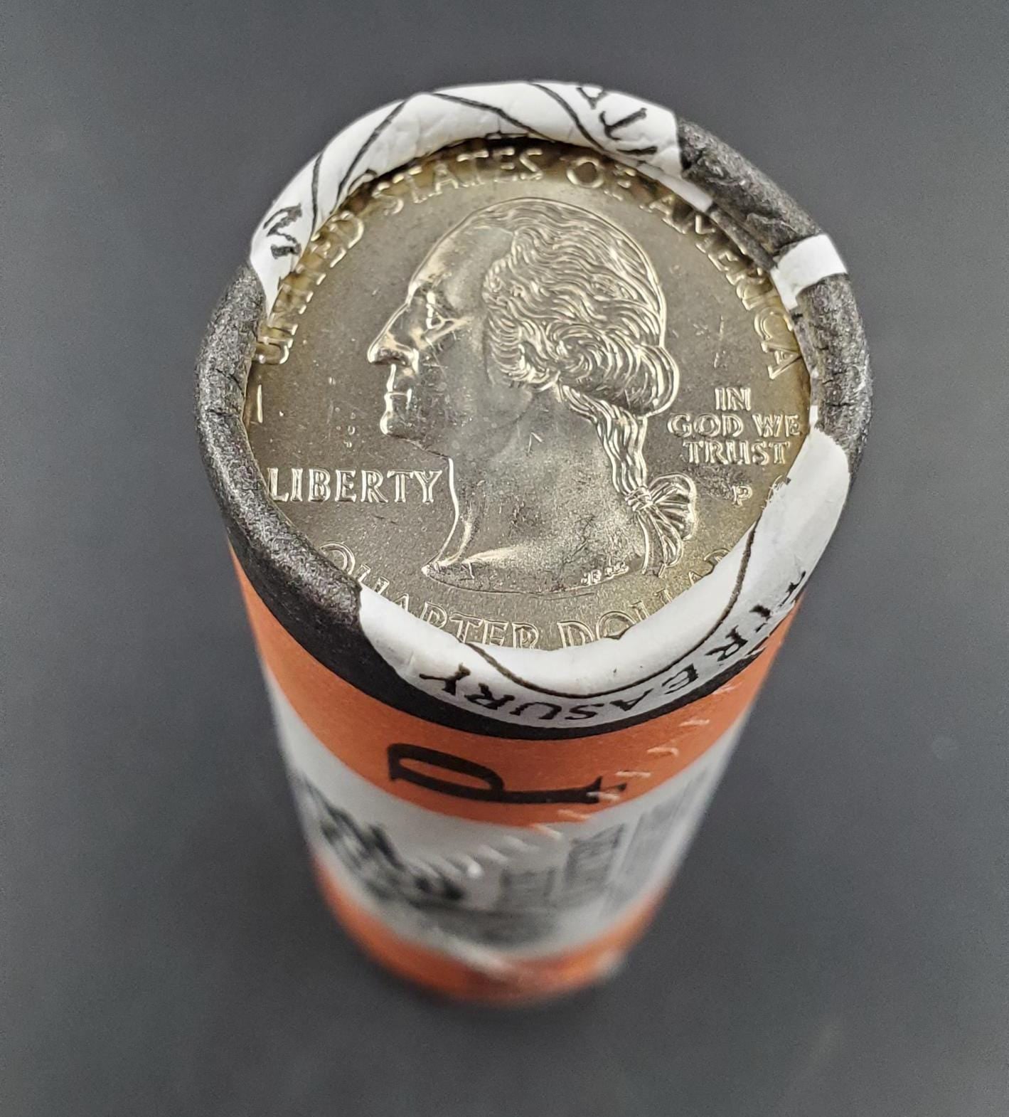 1 Unopened US Mint Uncirculated Roll 2005 P Kansas Statehood Quarters OBW 40 coins