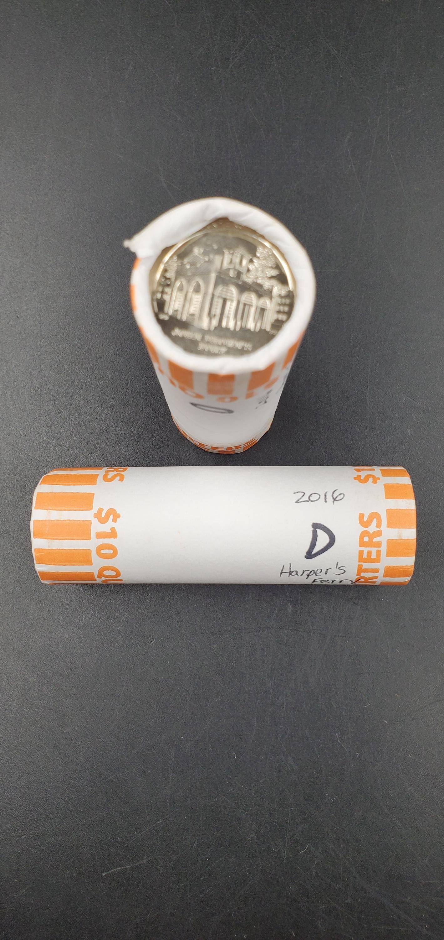 1 Bank Wrapped Uncirculated Roll 2016 D Harper's Ferry National Park " America the Beautiful " Quarters OBW