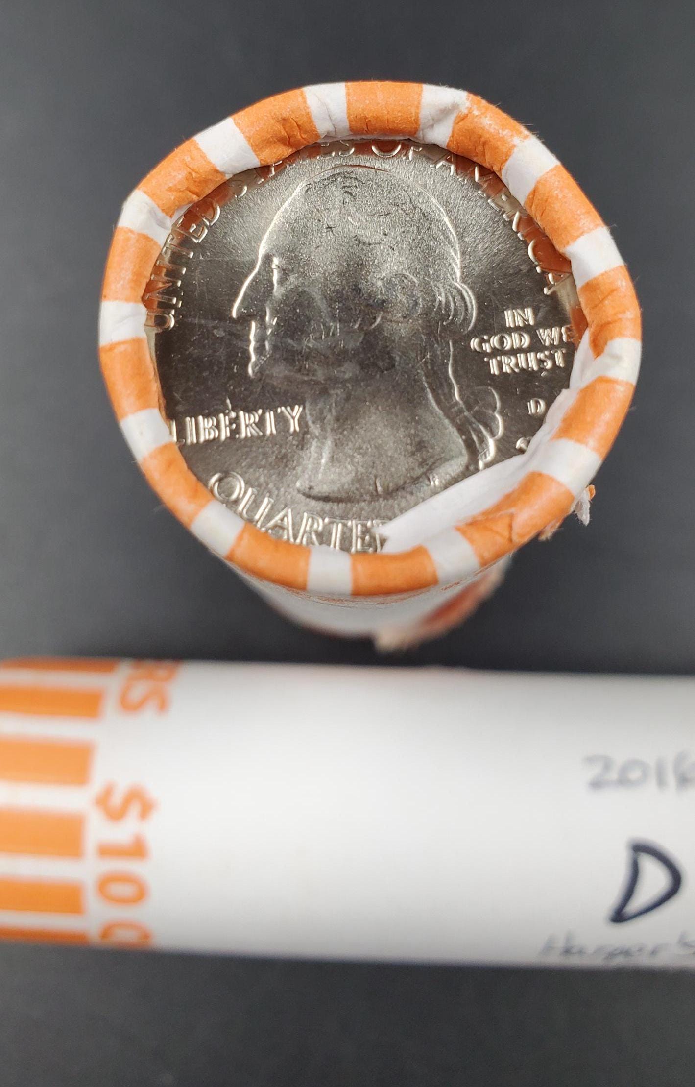 1 Bank Wrapped Uncirculated Roll 2016 D Harper's Ferry National Park " America the Beautiful " Quarters OBW