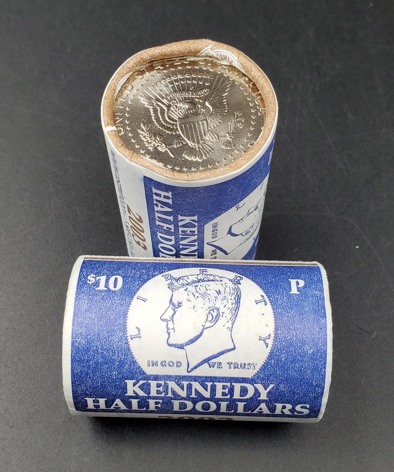 2003 P 20-coin Kennedy 50c Half Dollar Clad Coin OWB US Mint Roll Torn Wrapper (Head or Tail)
