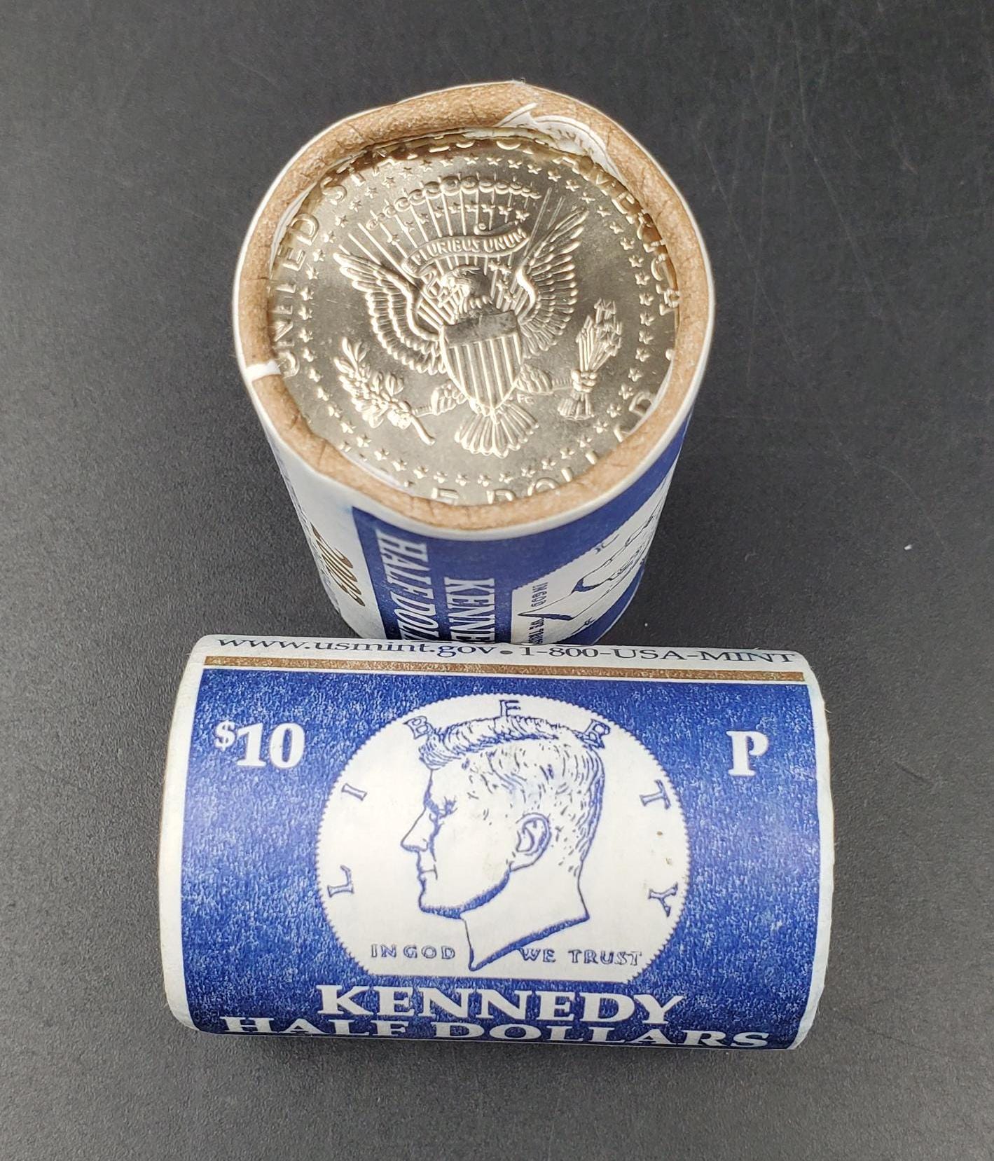 2003 P 20-coin Kennedy 50c Half Dollar Clad Coin OWB US Mint Roll Torn Wrapper (Head or Tail)