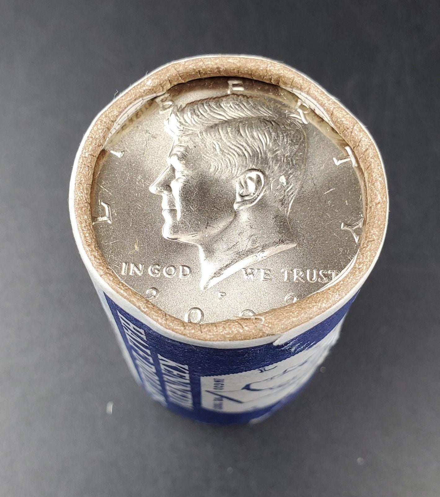 2003 P 20-coin Kennedy 50c Half Dollar Clad Coin OWB US Mint Roll Torn Wrapper (Head or Tail)