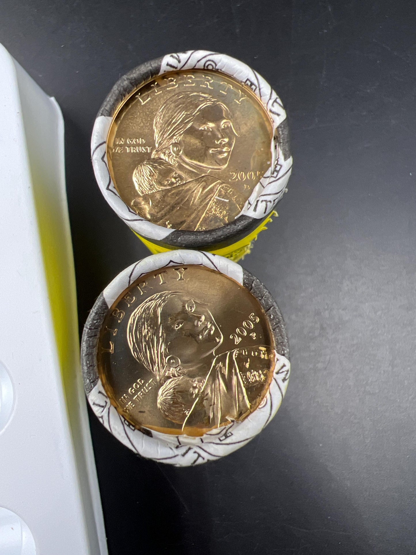 2 Roll Set 2005 P & D Sacagawea Native Dollar 25 Coin BU Unc OBW US Mint Wrapped Rolls - 50 Total Coins