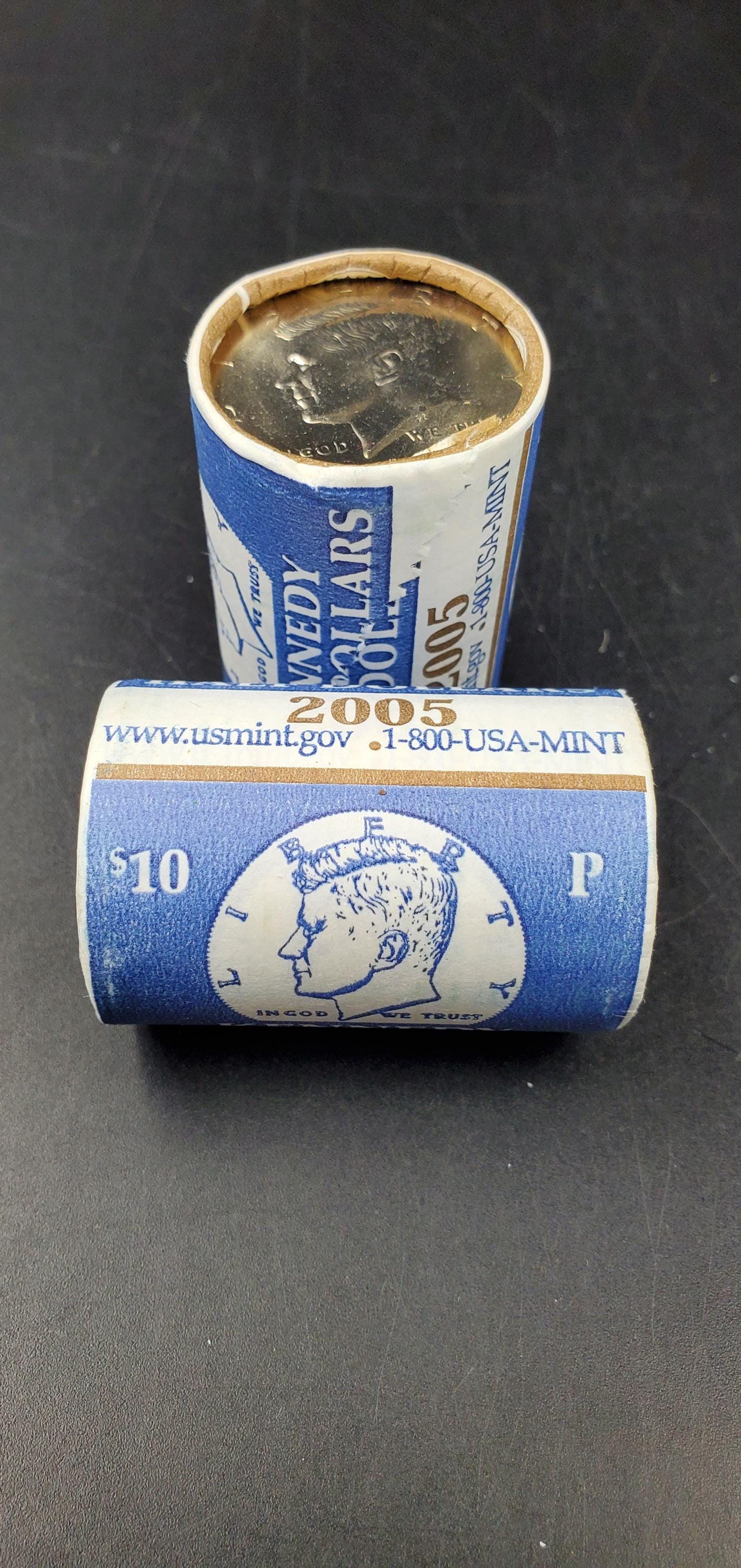 2005 P 20 coin Kennedy 50c Half Dollar Clad Coin OWB Bank Roll Torn Wrapper (Head or Tail)