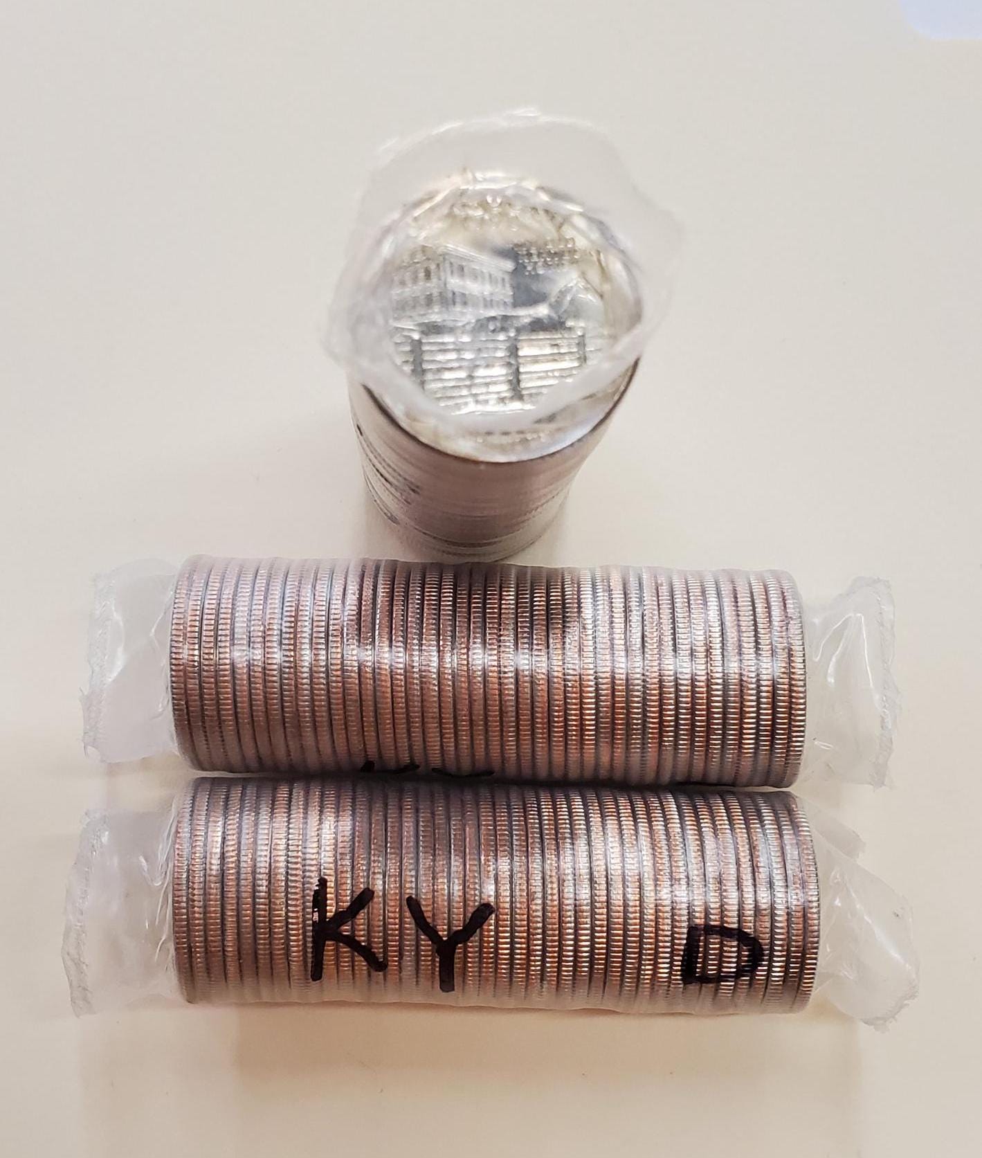 2001 D Kentucky Statehood Quarters Uncirculated Roll in Plastic Wrap 40 coins. Roll per purchase.
