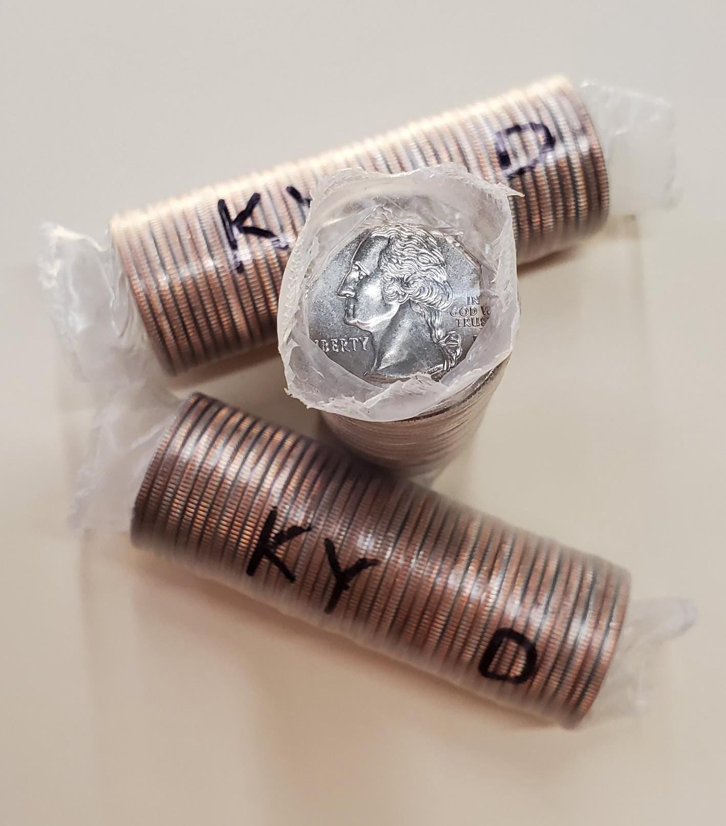 2001 D Kentucky Statehood Quarters Uncirculated Roll in Plastic Wrap 40 coins. Roll per purchase.