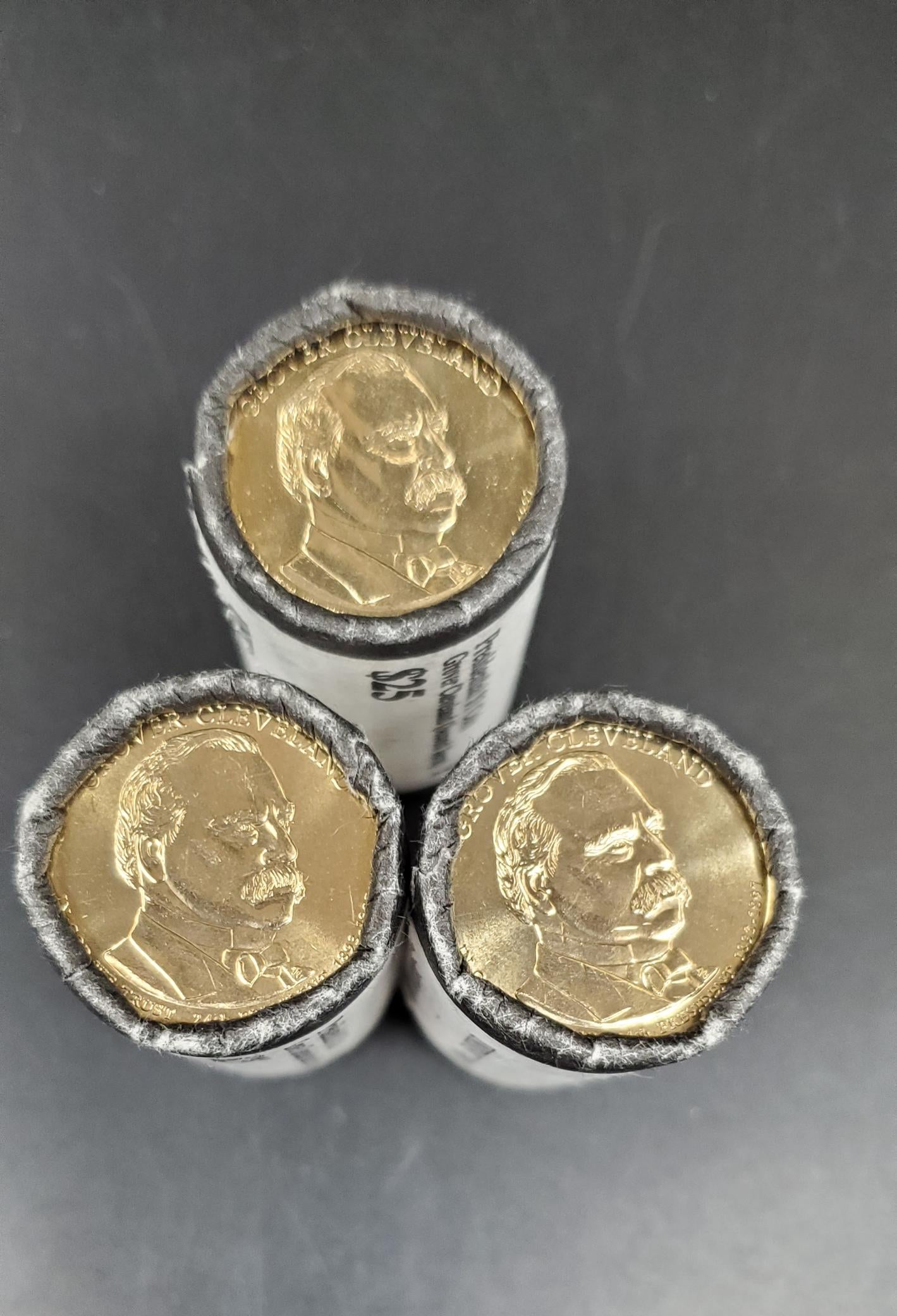 2012 P Grover Cleveland (Second Term) Presidential Dollar US Mint Roll of 25 Coins Uncirculated Unopened (Head or Tail)