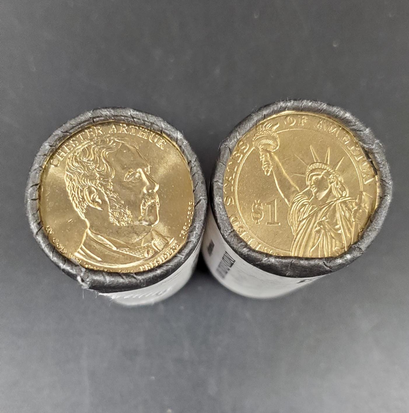 2012 D Chester Arthur Presidential Dollar US Mint Roll of 25 Coins Uncirculated Unopened HEAD or TAIL