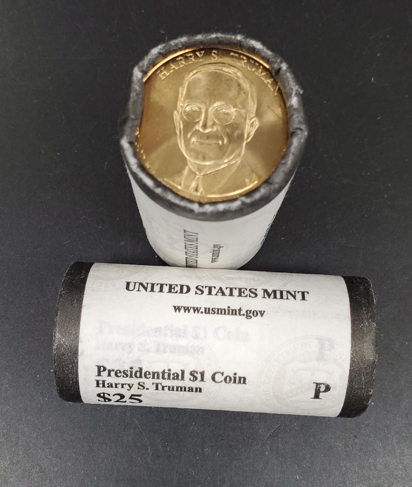 2015 P Harry S Truman Presidential Dollar US Mint Roll of 25 Coins Uncirculated Unopened (Head or Tail)
