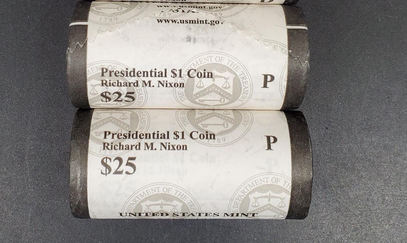 2016 P Richard M. Nixon Presidential Dollar US Mint Roll of 25 Coins Uncirculated Unopened HEAD or TAIL