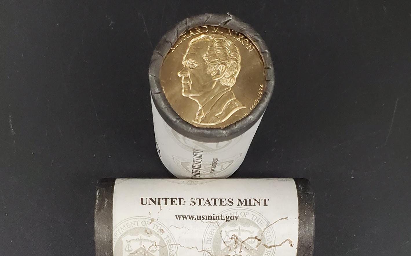 2016 P Richard M. Nixon Presidential Dollar US Mint Roll of 25 Coins Uncirculated Unopened HEAD or TAIL