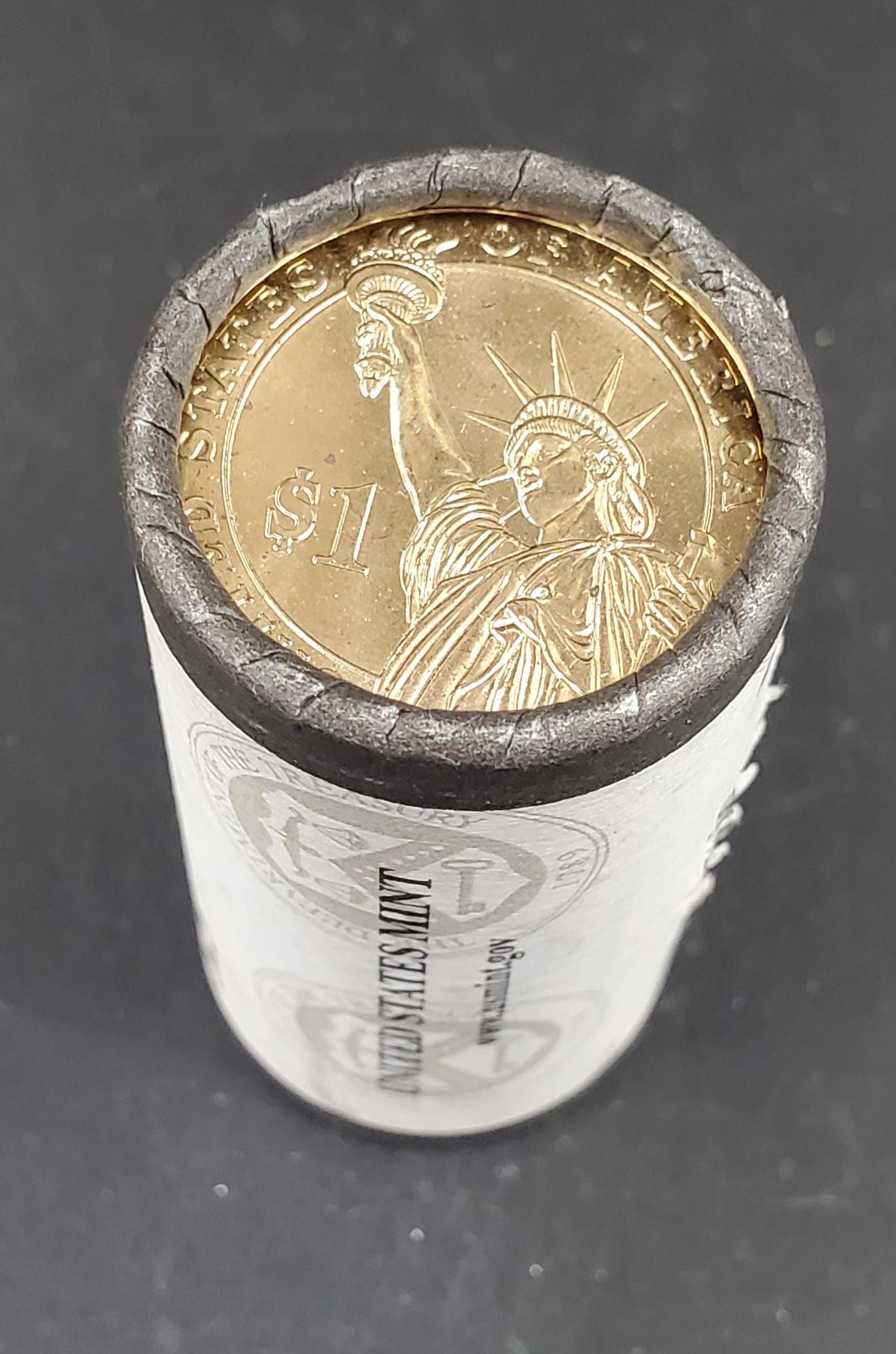 2016 P Gerald R. Ford Presidential Dollar US Mint Roll of 25 Coins Uncirculated Unopened HEAD or TAIL