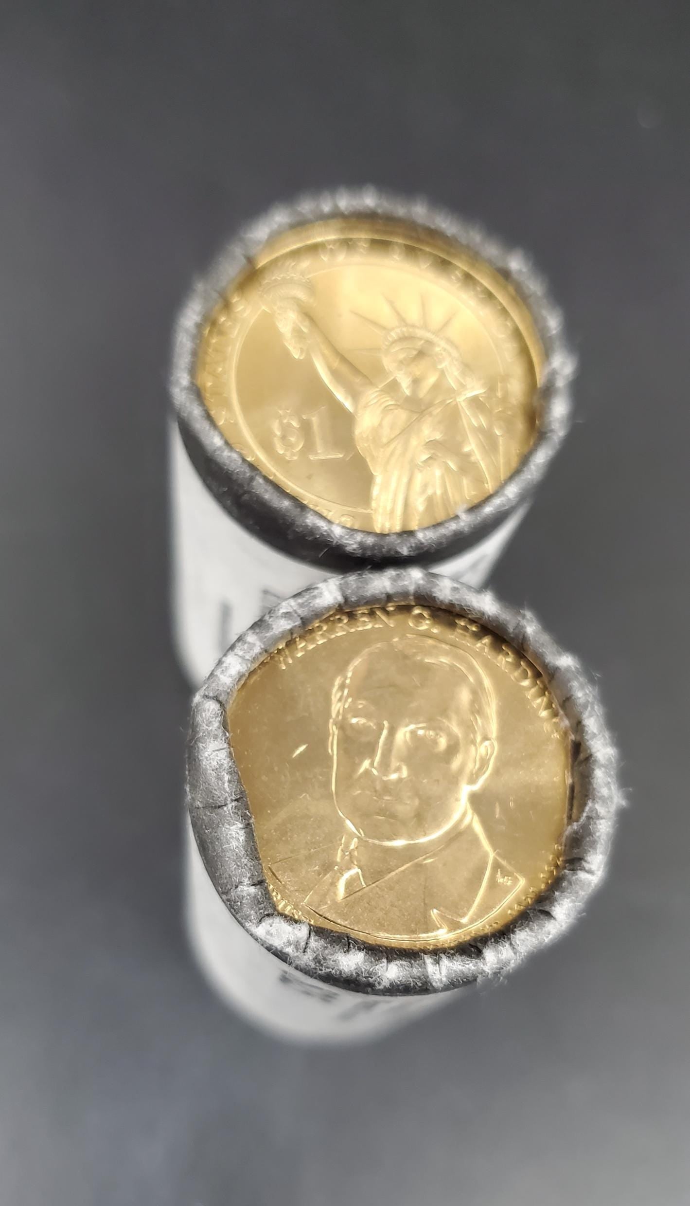 2014 D Warren G. Harding Presidential Dollar US Mint Roll of 25 Coins Uncirculated Unopened HEAD or TAIL