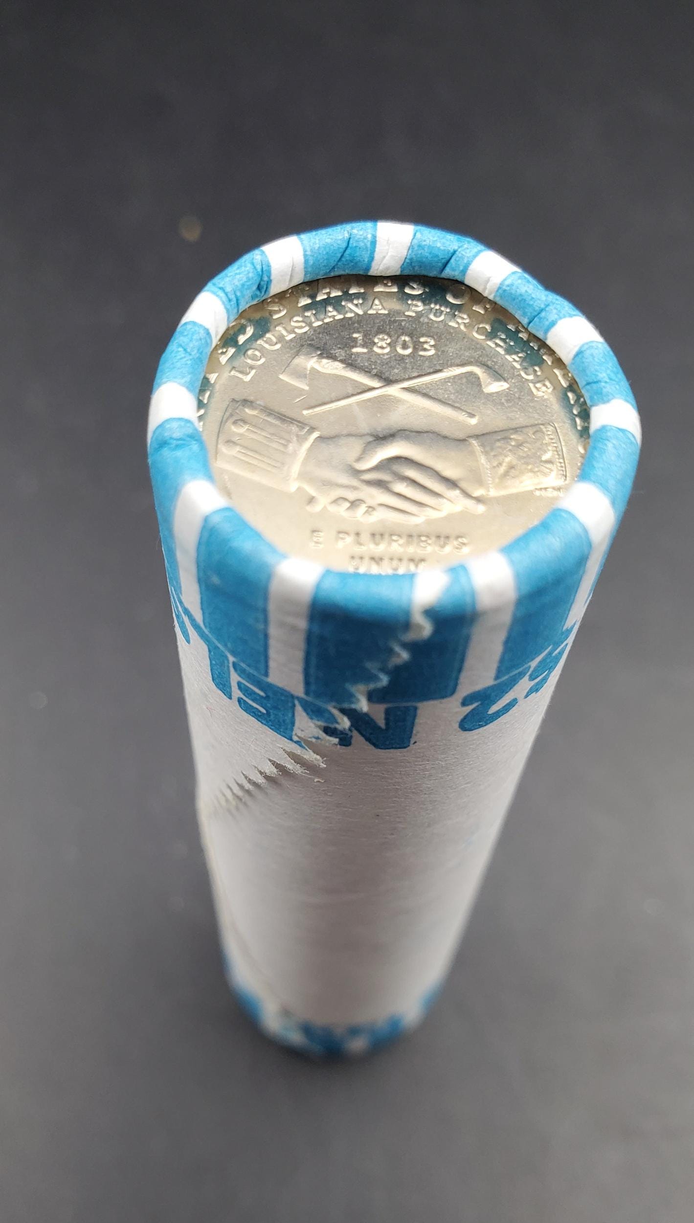 2 Rolls 2004 P and D Jefferson Nickel Peace Handshake 80 coins BU Bank Wrap Roll (head or Tail)