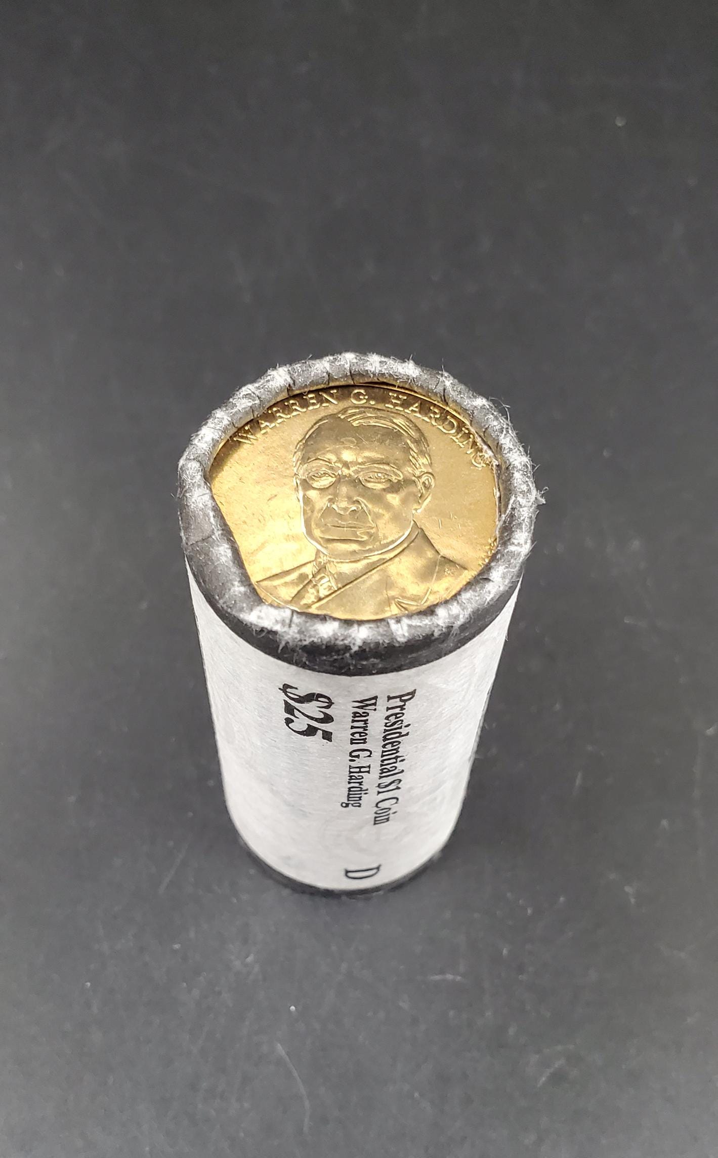 2014 D Warren G. Harding Presidential Dollar US Mint Roll of 25 Coins Uncirculated Unopened HEAD or TAIL