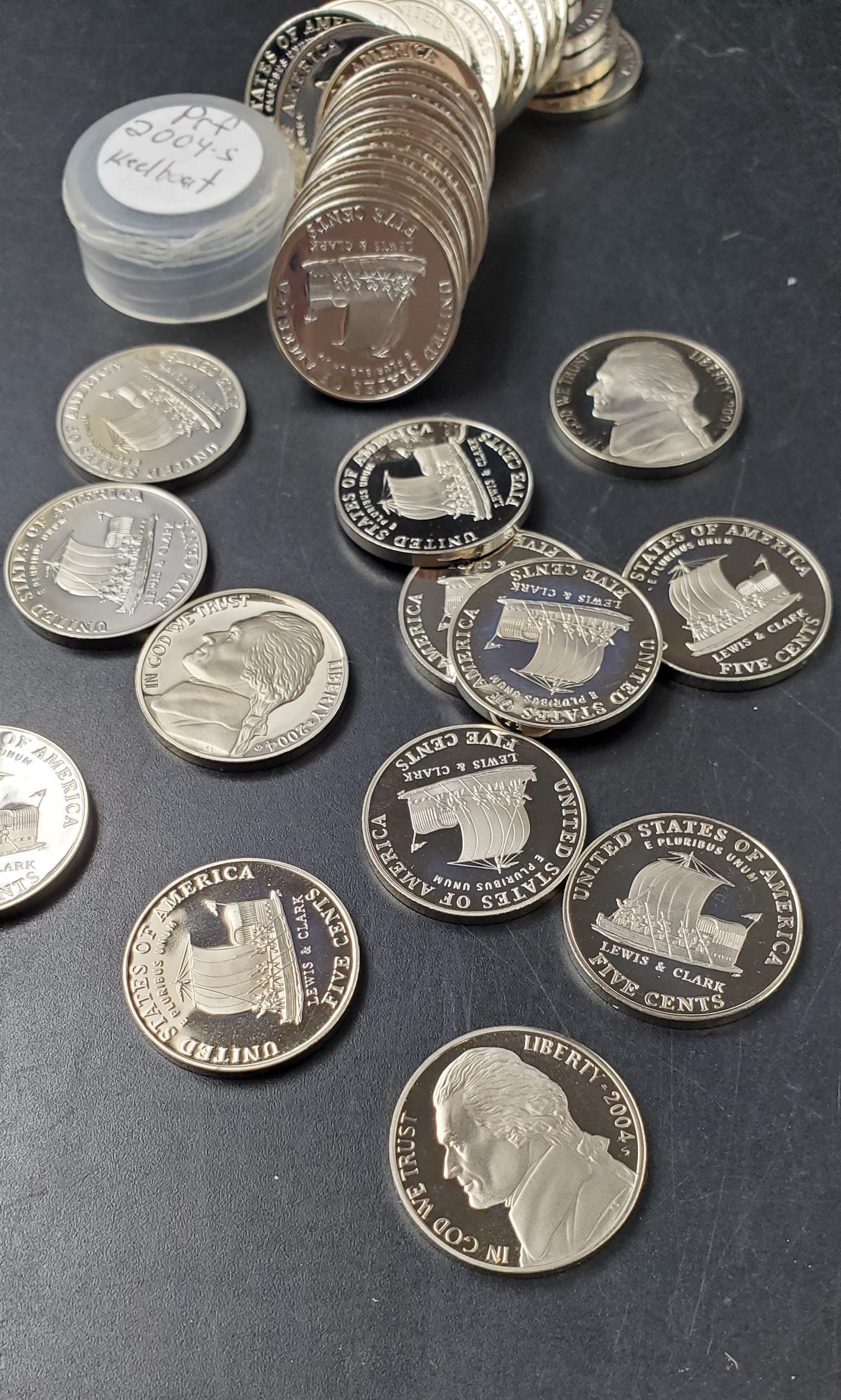 2004 S Proof Jefferson Nickel Roll 40 Keelboat Coins Uncirculated