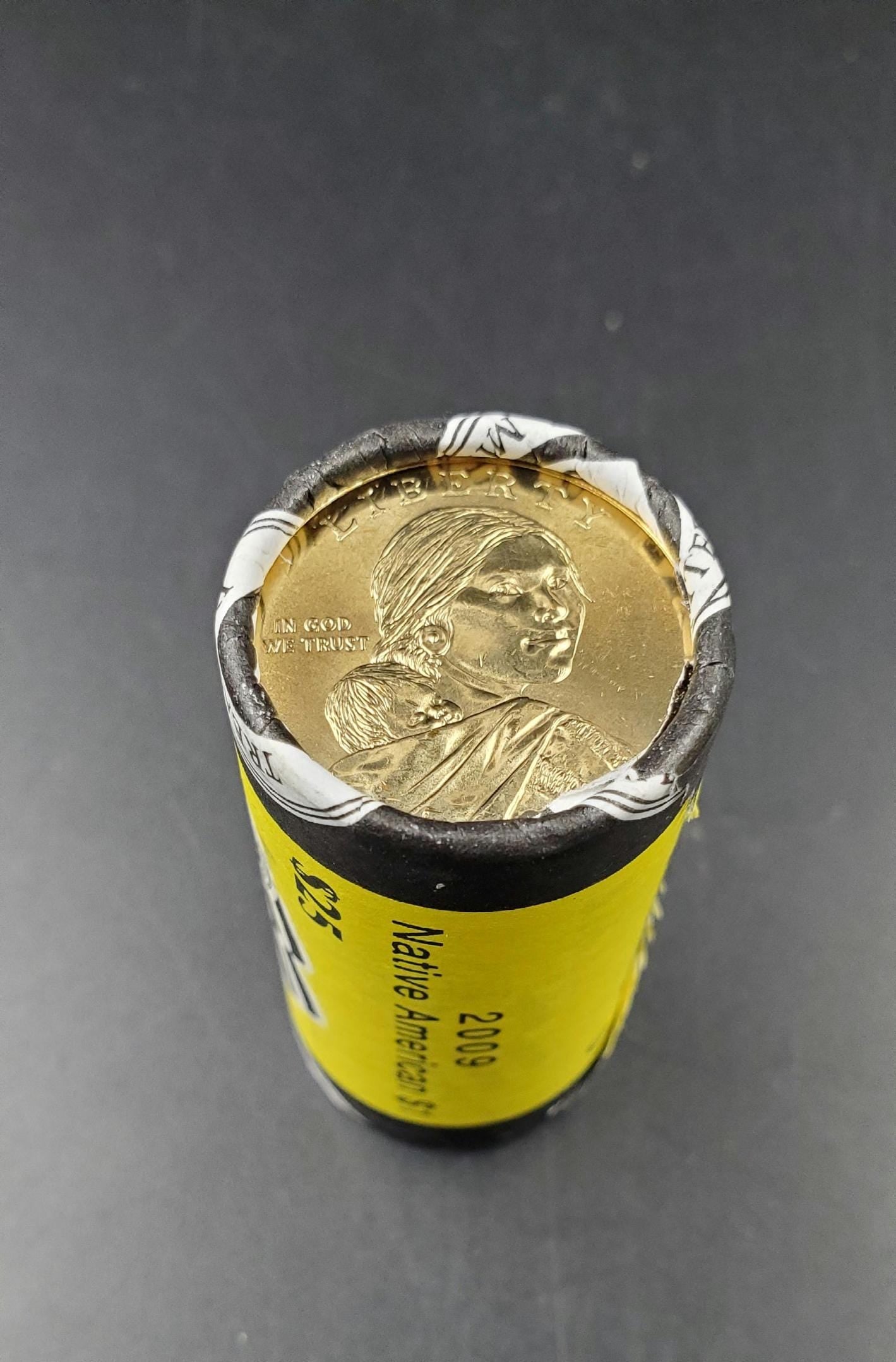 2009 D Sacagawea Native American Dollar 25 Coin BU Uncirculated OBW US Mint Wrapped Roll (Tail or Head)