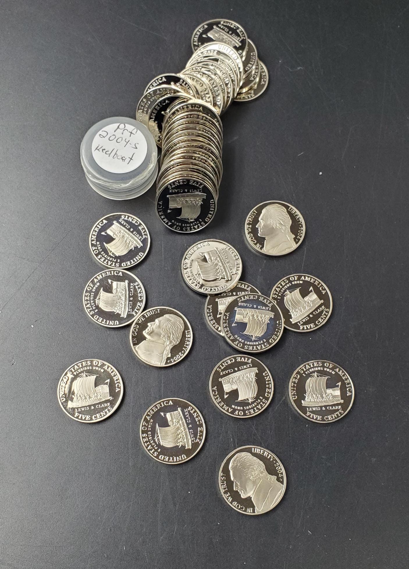 2004 S Proof Jefferson Nickel Roll 40 Keelboat Coins Uncirculated