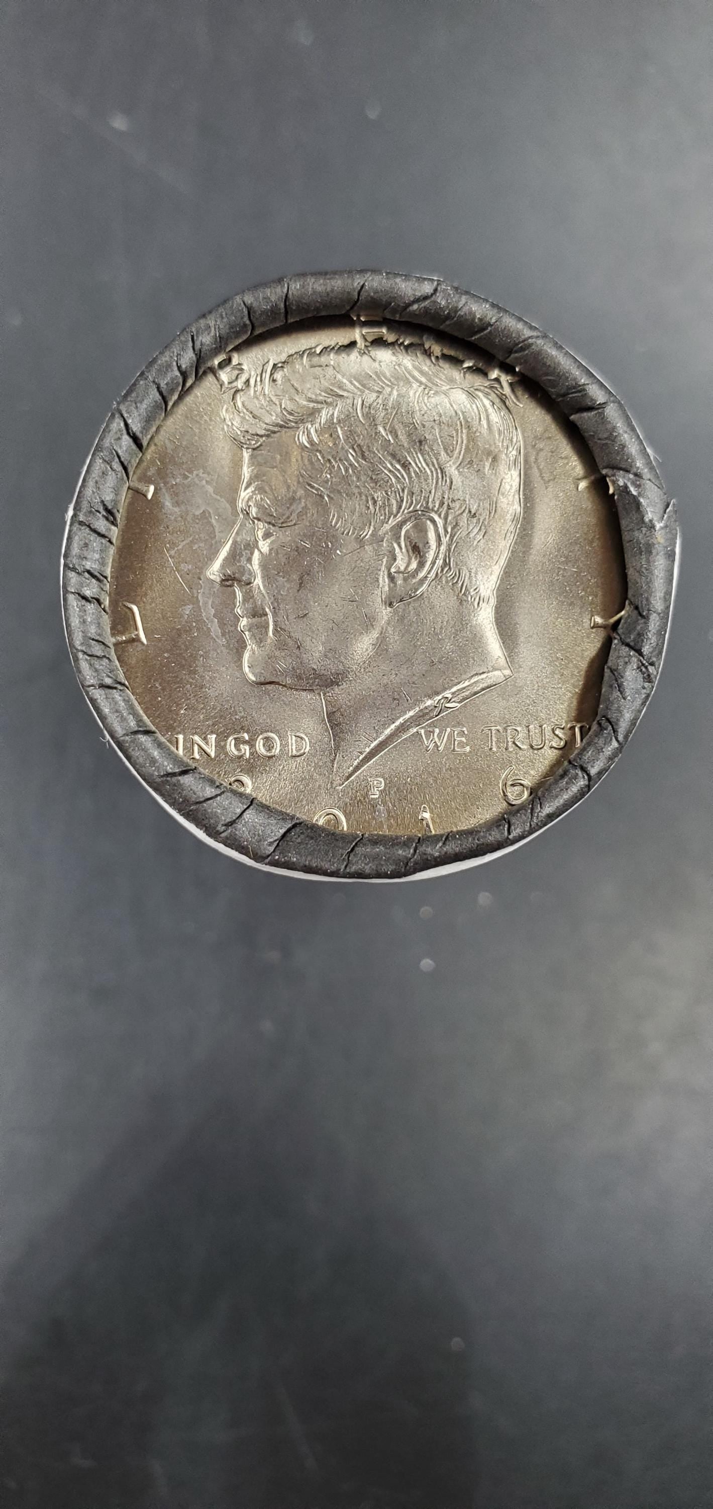 2016 P 20 coin Kennedy 50c Half Dollar Clad Coin OBW US Mint Roll Wrap BU Unc