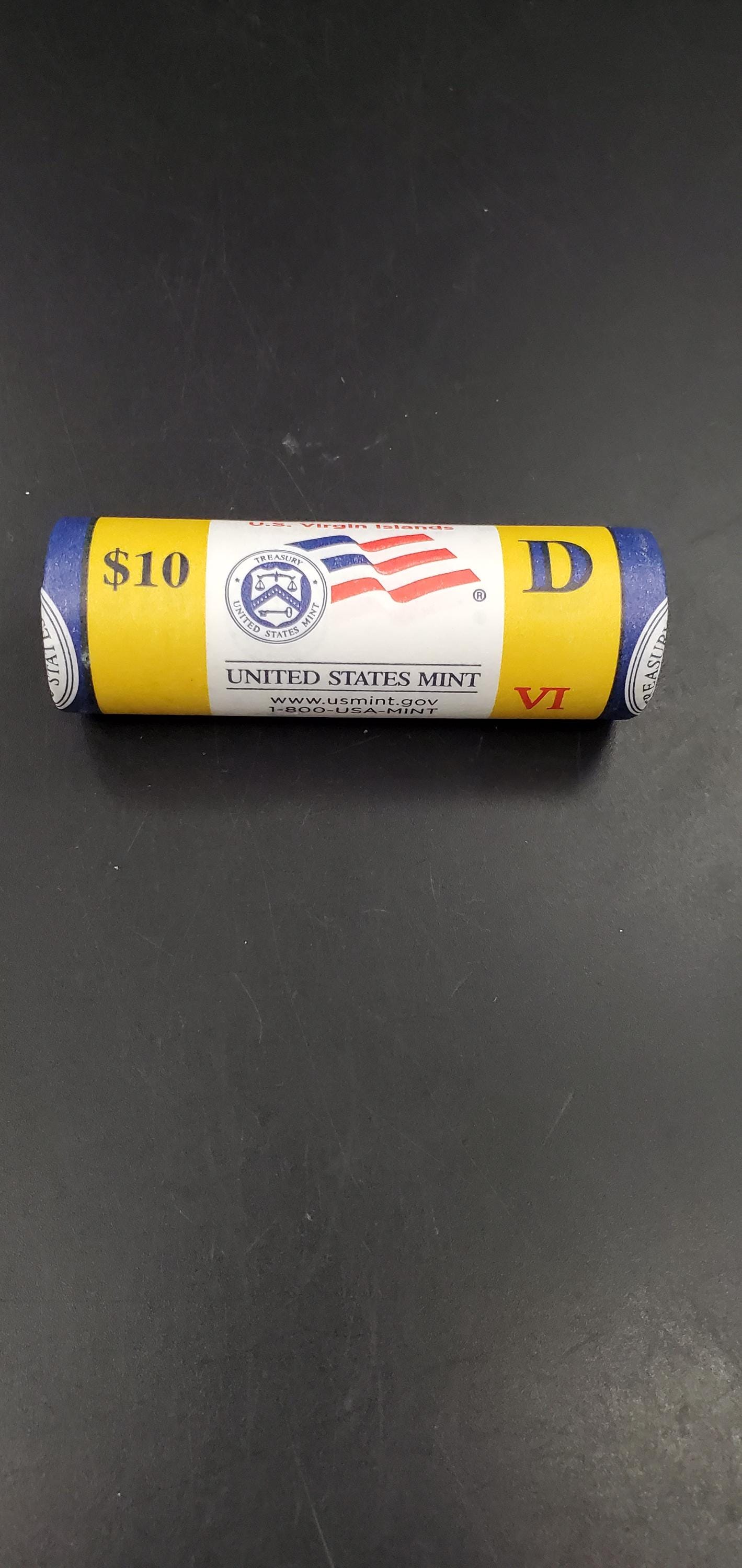 1 Unopened US Mint Wrapper Uncirculated Roll 2009 D US Virgin Island US Territory State Quarters 40 coins