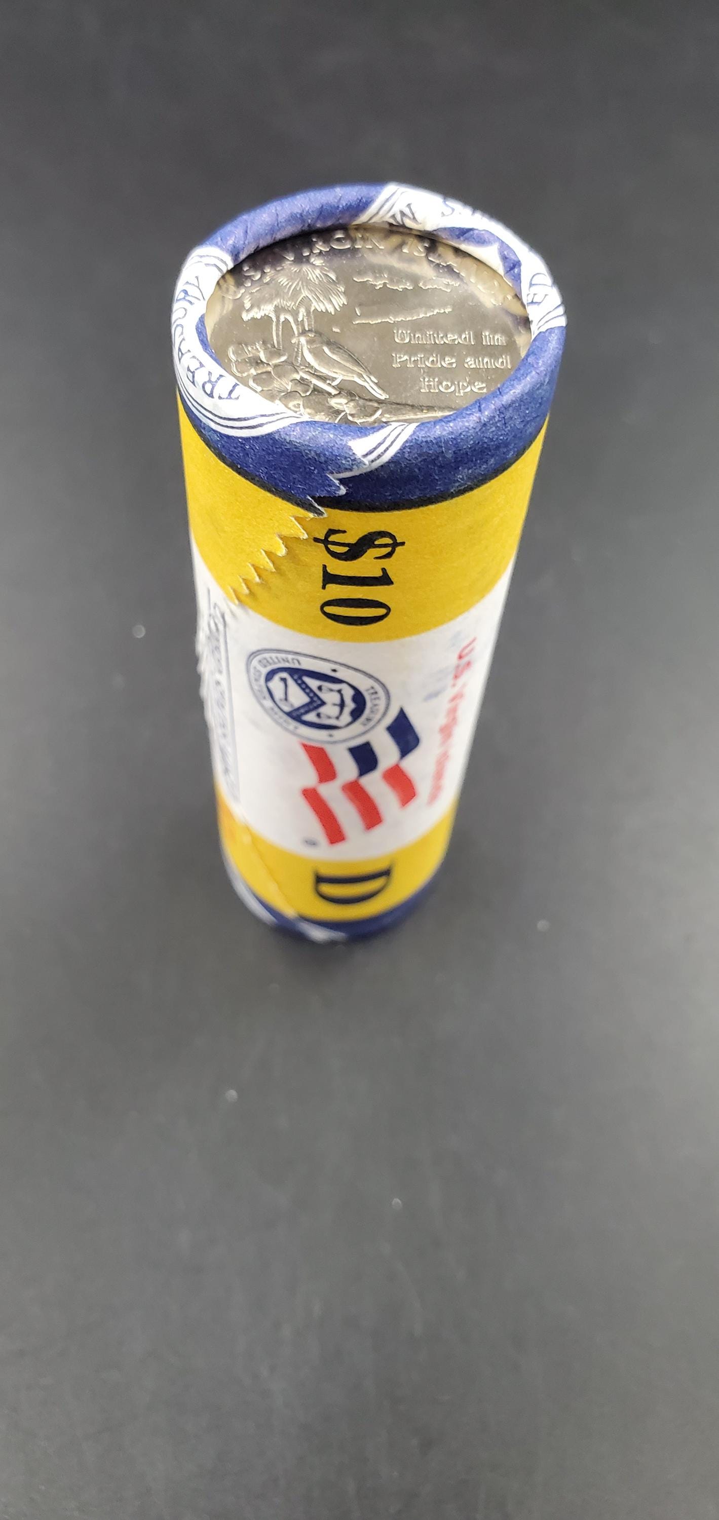 1 Unopened US Mint Wrapper Uncirculated Roll 2009 D US Virgin Island US Territory State Quarters 40 coins