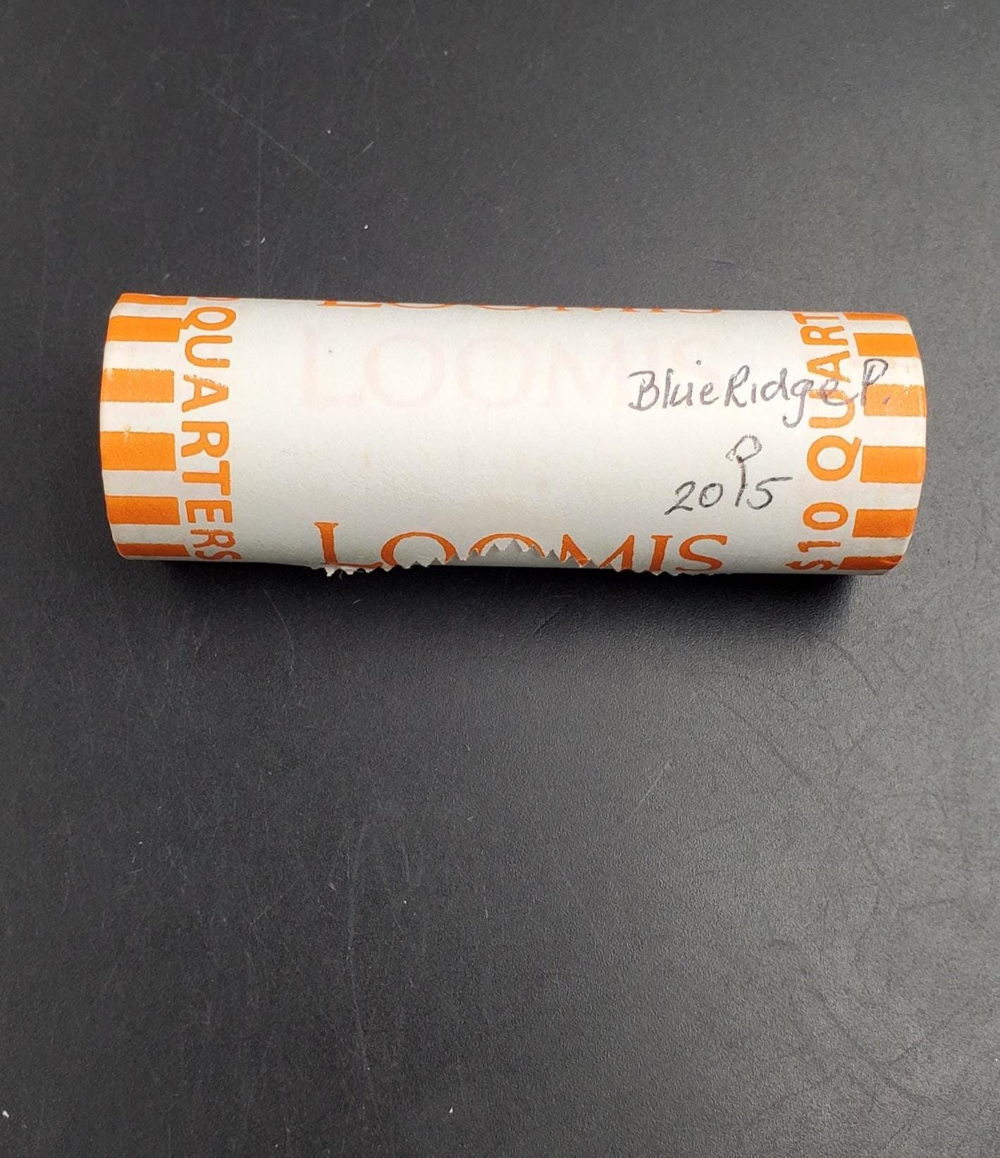 1 Unopened Bank Uncirculated Roll 2015 P Blue Ridge Park (NC) " America the Beautiful " Quarters OBW