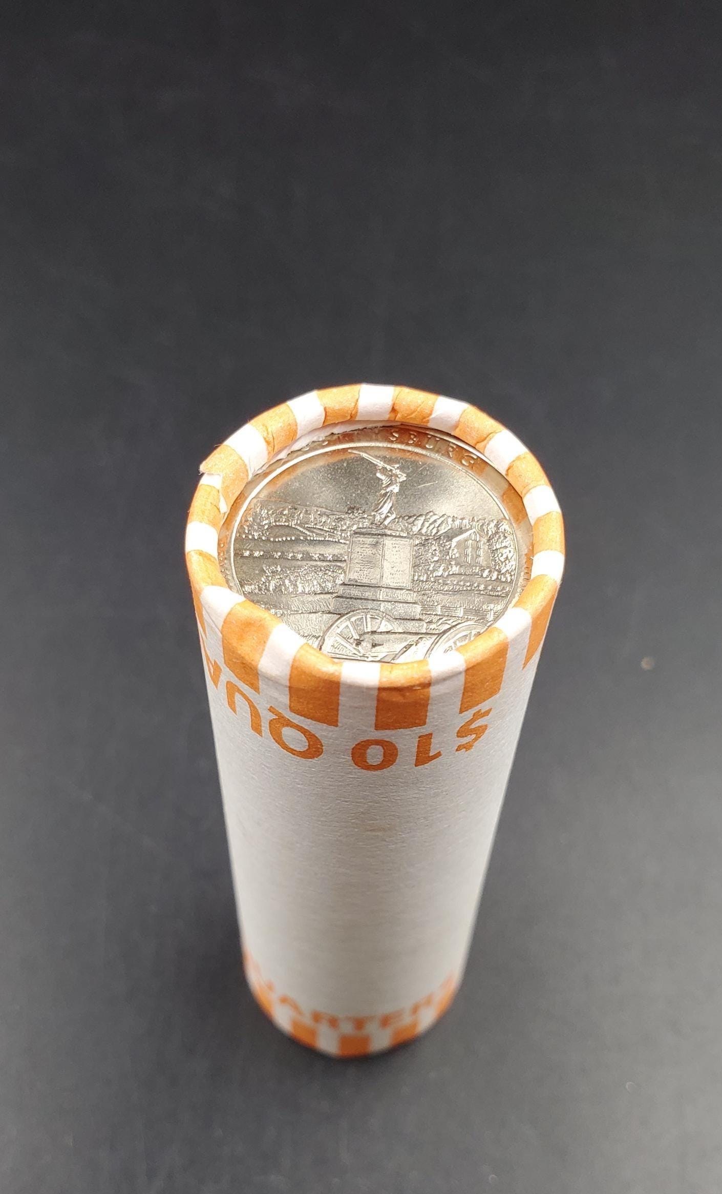1 Unopened Bank Uncirculated Roll 2011 P Gettysburg(Pennsylvania) " America the Beautiful " Quarters OBW